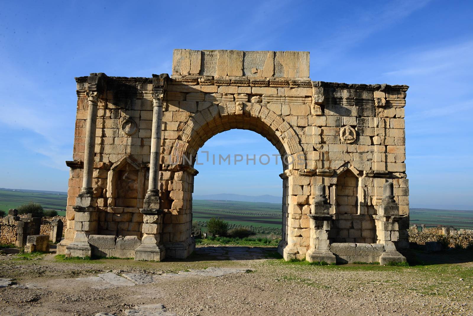 Volubilis - ruins of historical city from age of roman empire