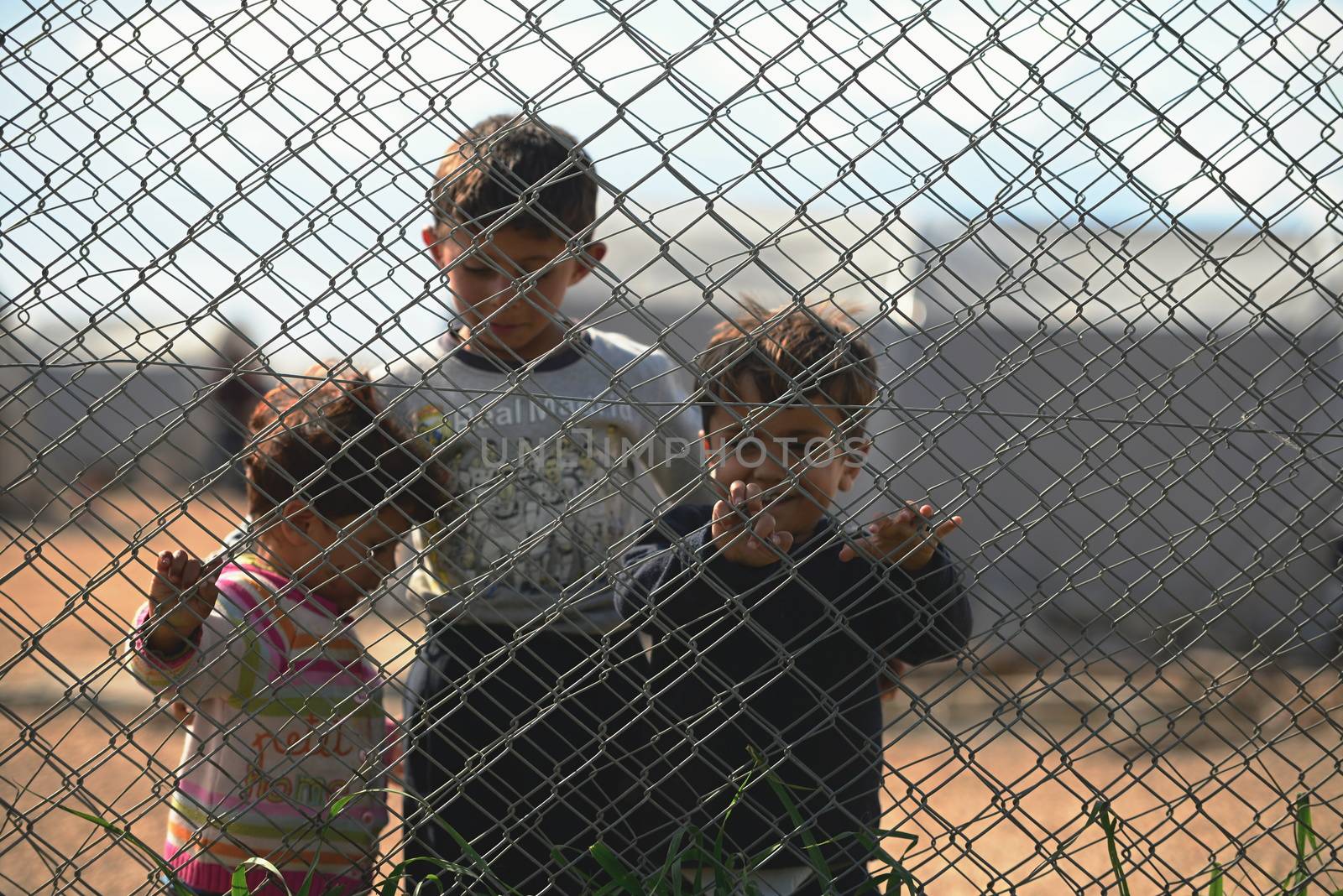Unnamed  syrian (kurdish) people in refugee camp in Suruc. These people are refugees from Kobane and escaped because of Islamic state attack. March 30, 2015; Suruc, Turkey