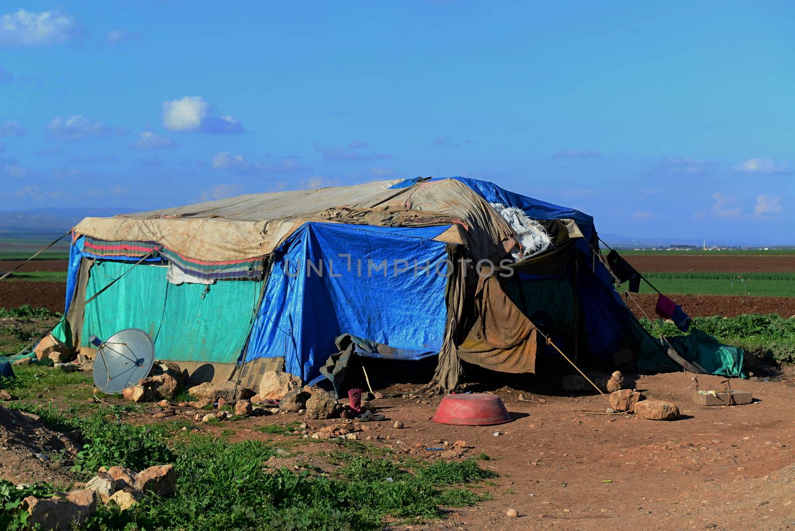 portrait of refugees living homeless in Turkey. 1.4.2015 Reyhanli, Turkey