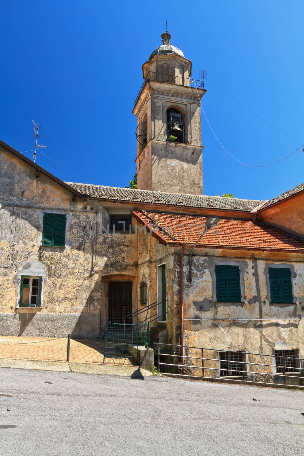 old town in Crocefieschi village, Liguria, Italy