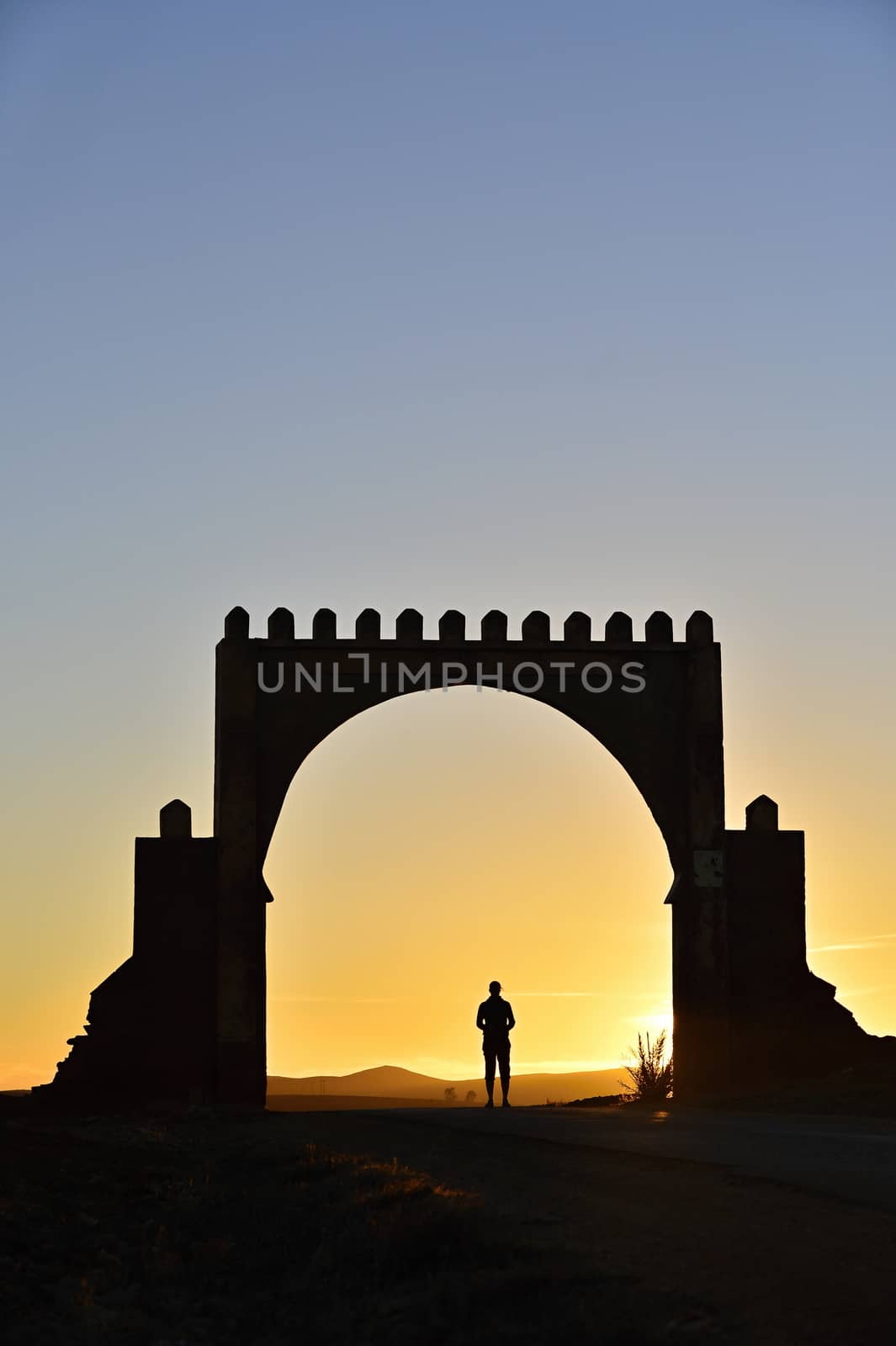 Gate in Antiatlas mountains in central Morocco