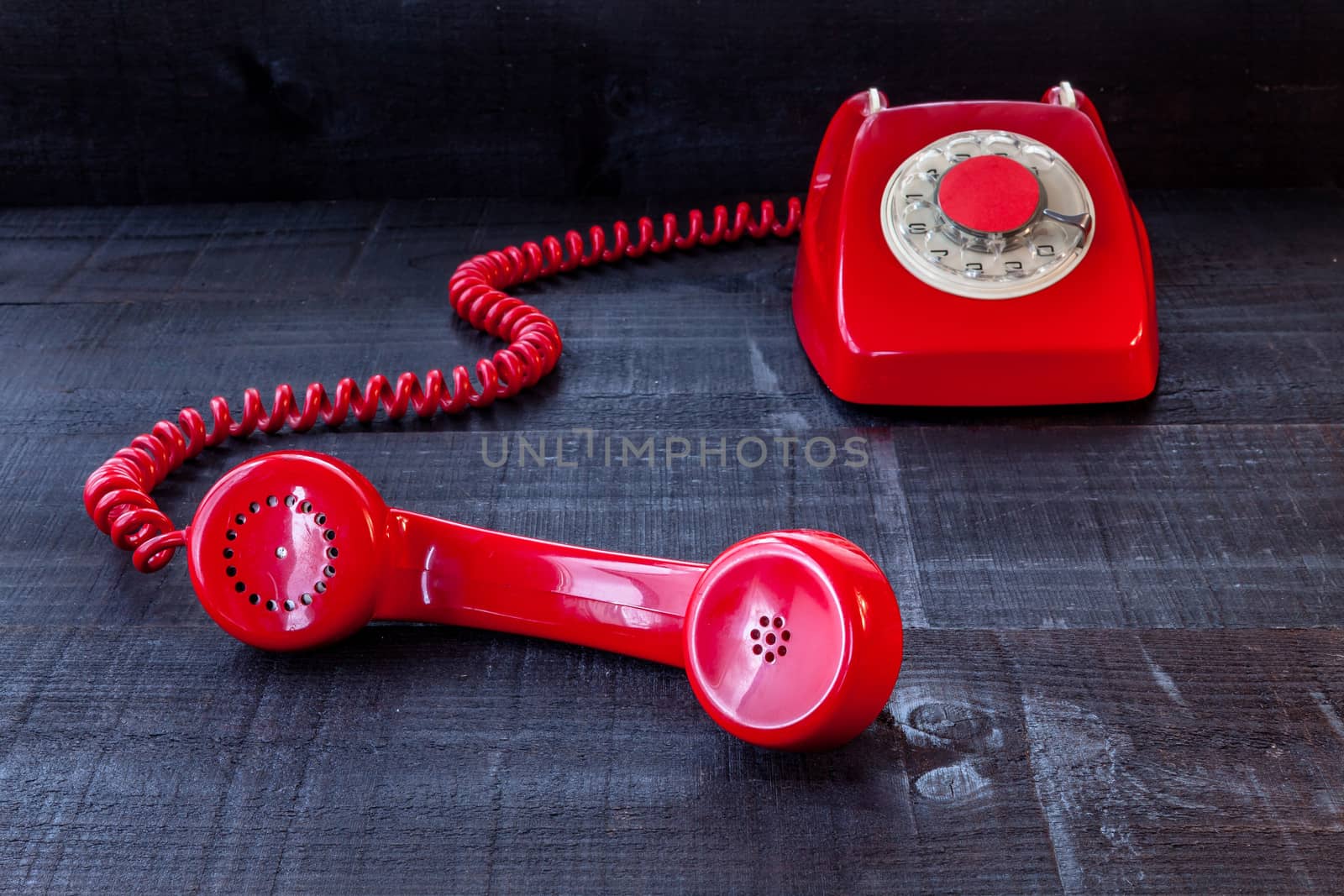 The red retro telephone by andongob