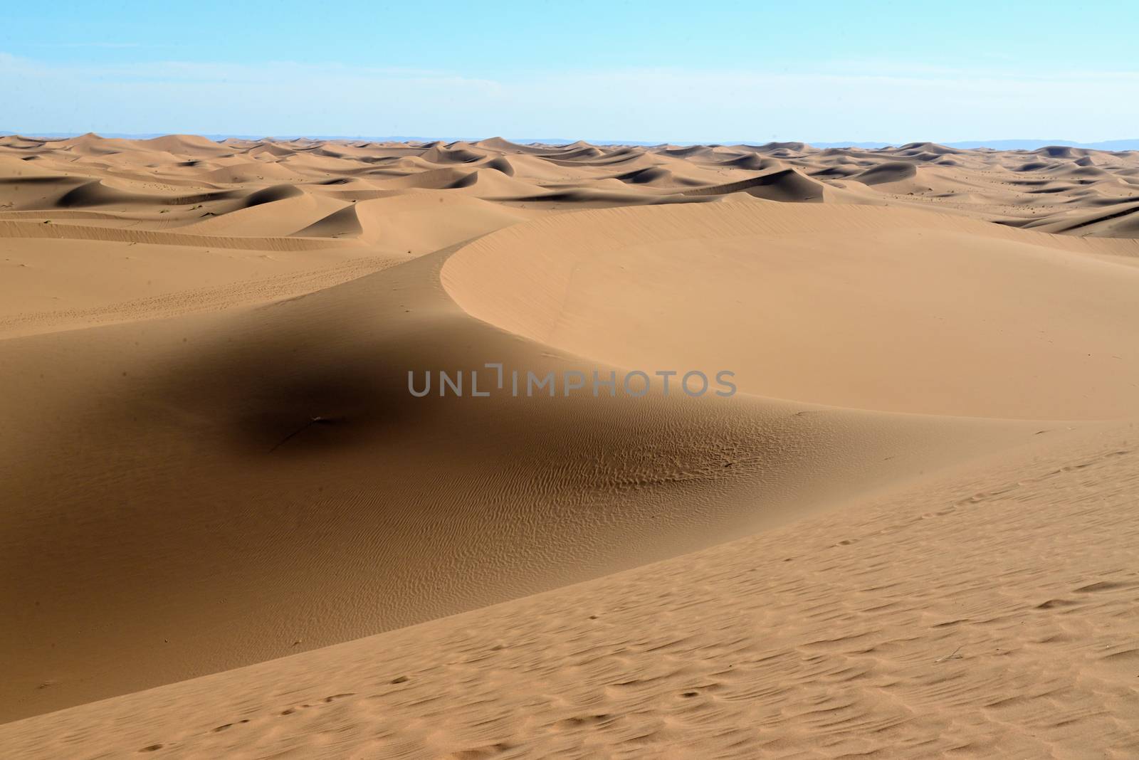 sand Sahara desert in Morocco near Mhamid