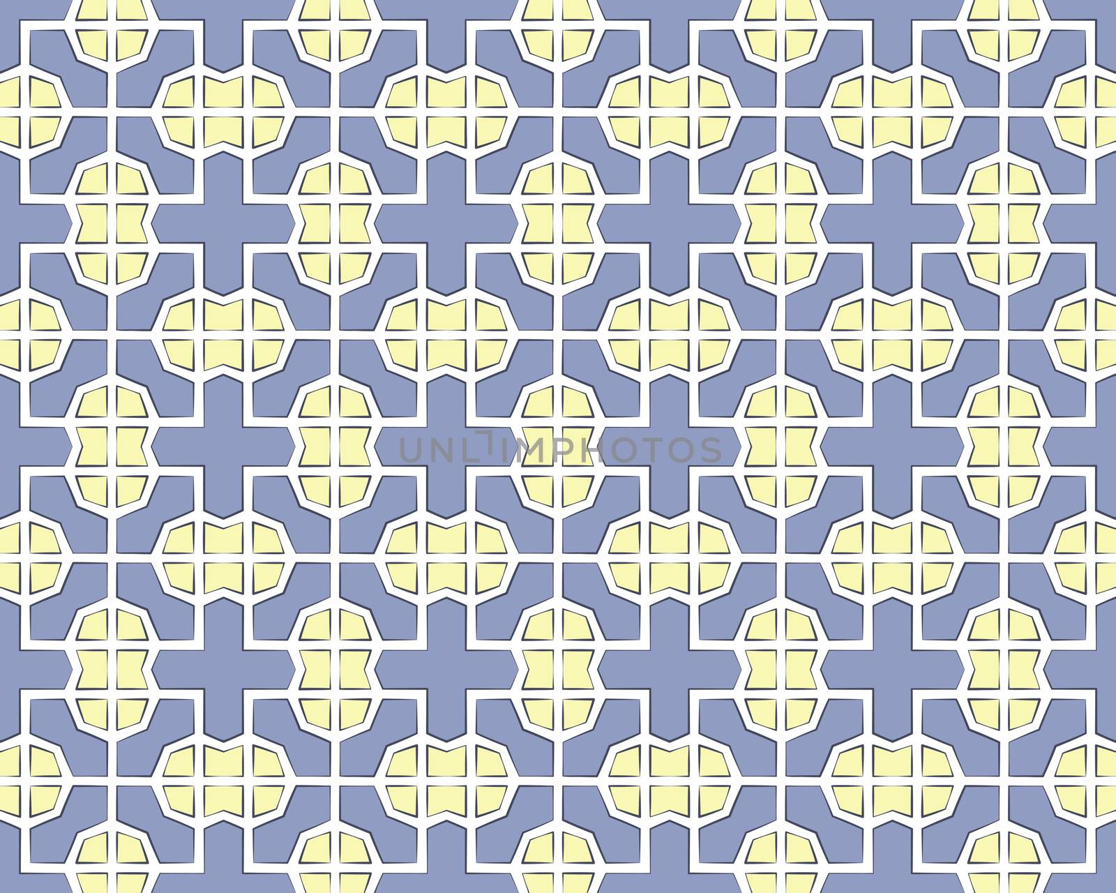 Abstract retro tile background or textile pattern yellow blue