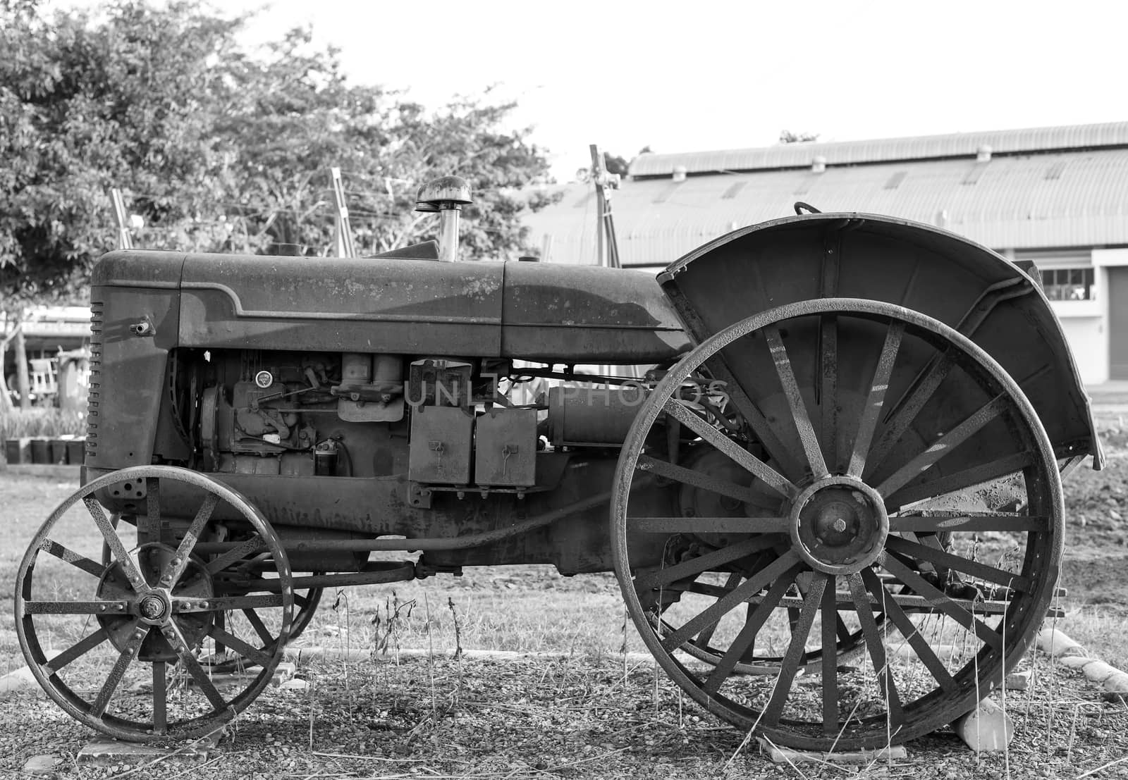 Old farming tractor