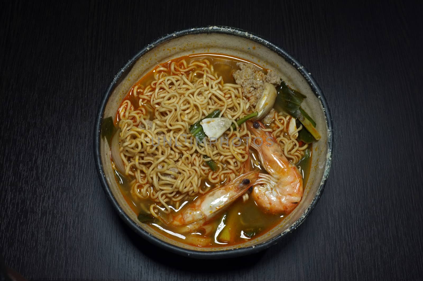 Tom Yam, Thai traditional food, spicy noodle soup