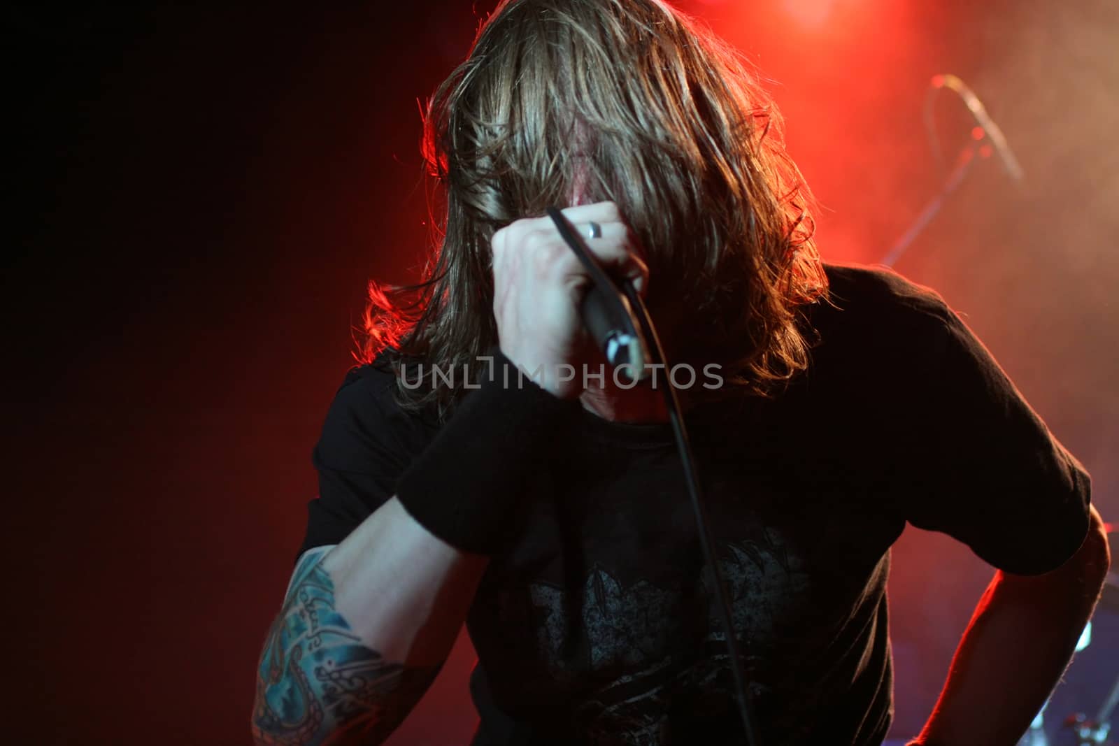 Singer on the stage