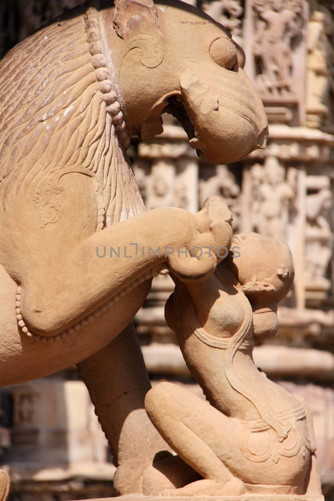 Detail of the Khajuraho temple