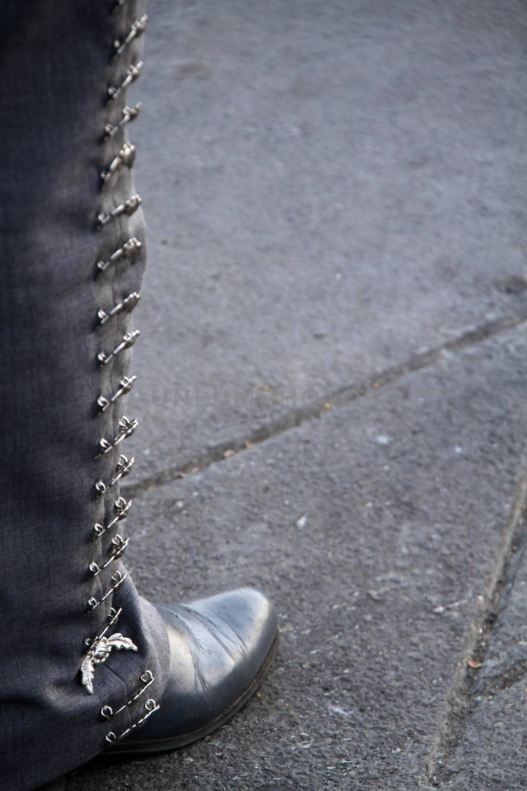 Details from a mariachi's dress
