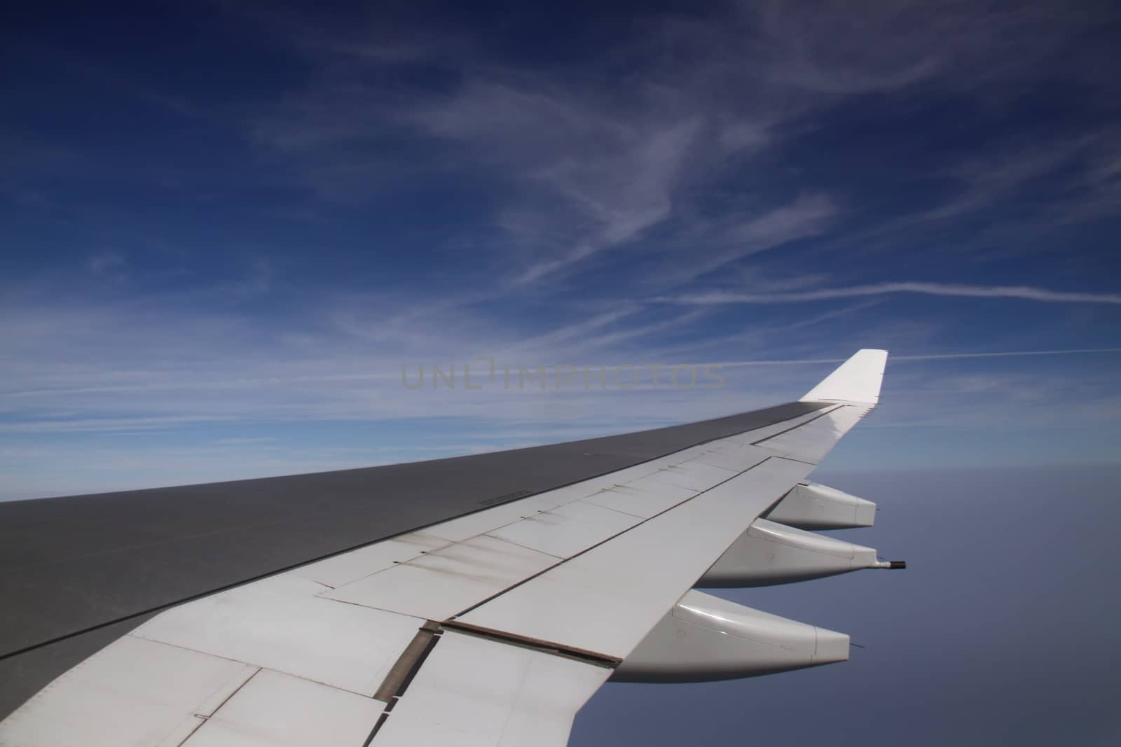 Clouds from an airplane flying quite high