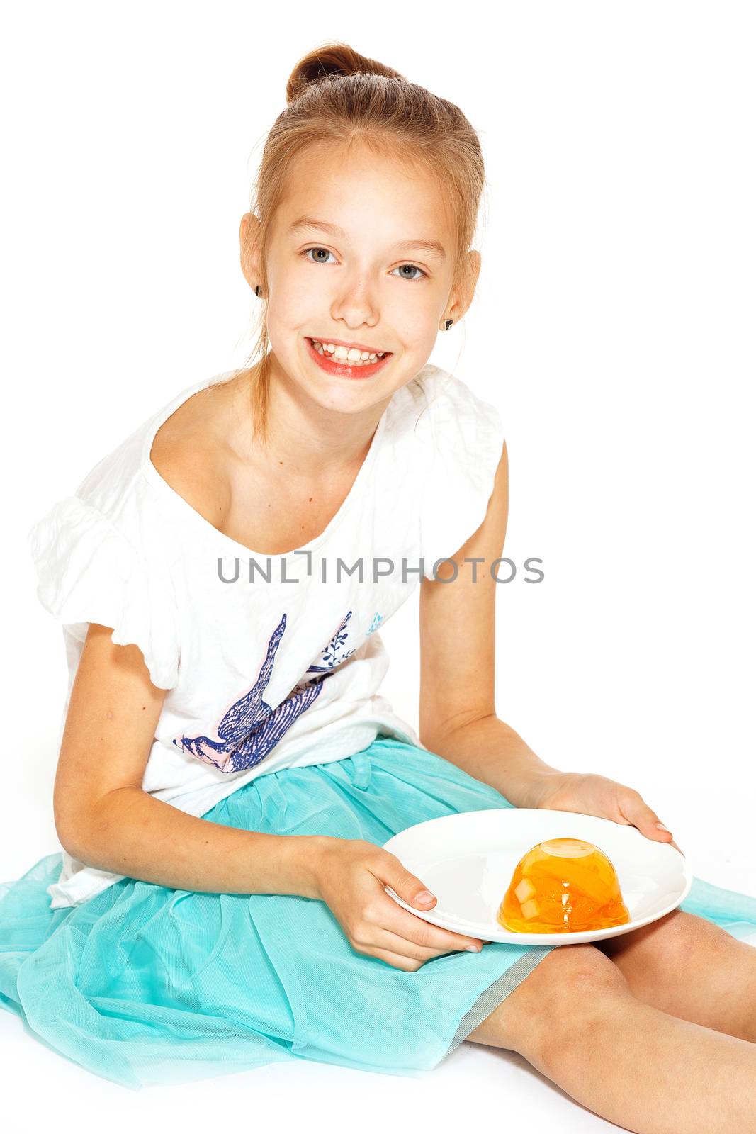 Little girl eating jello by gorov108