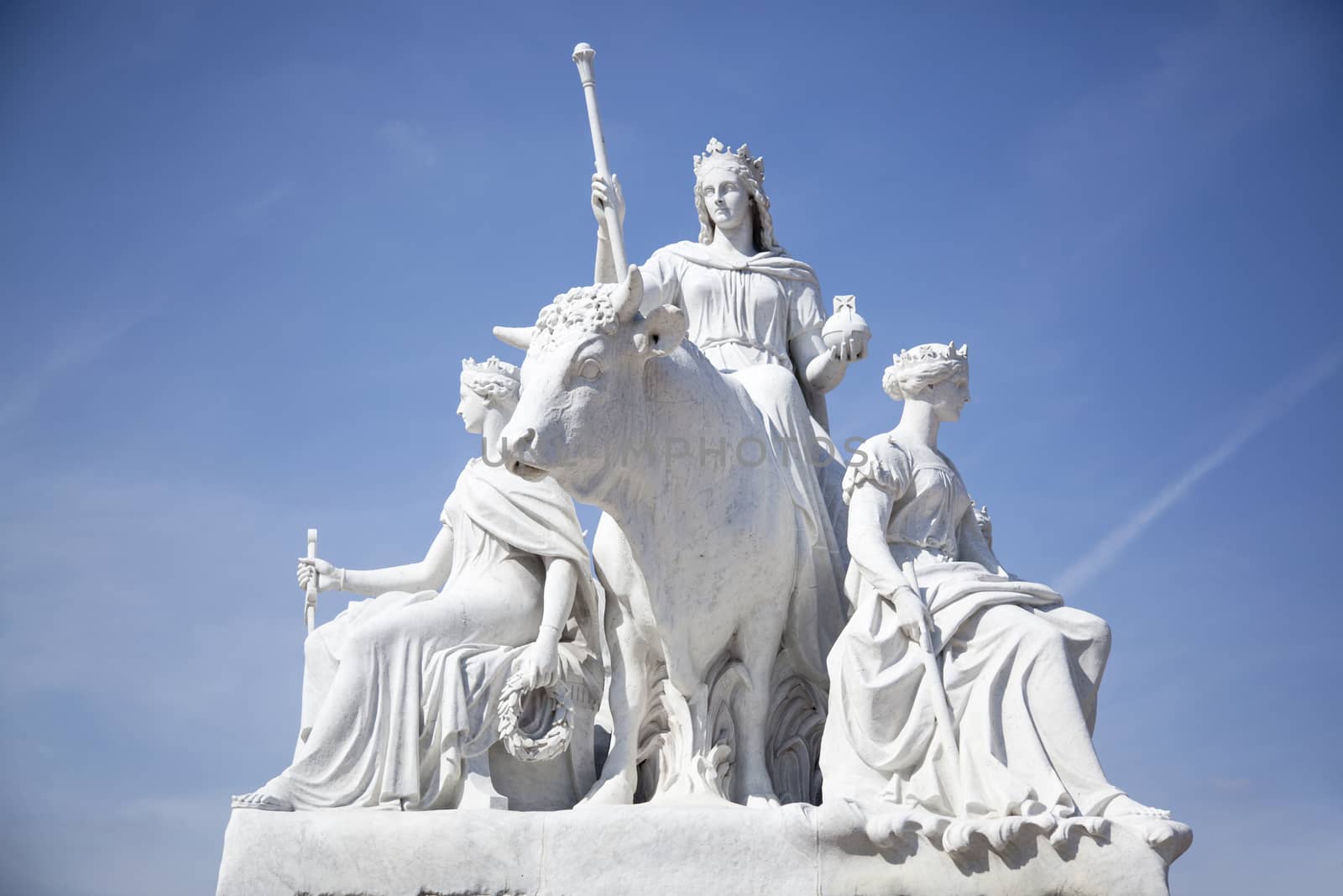 Europa and the bull - Zeus. Statue in Hyde Park made by Patrick MacDowell.