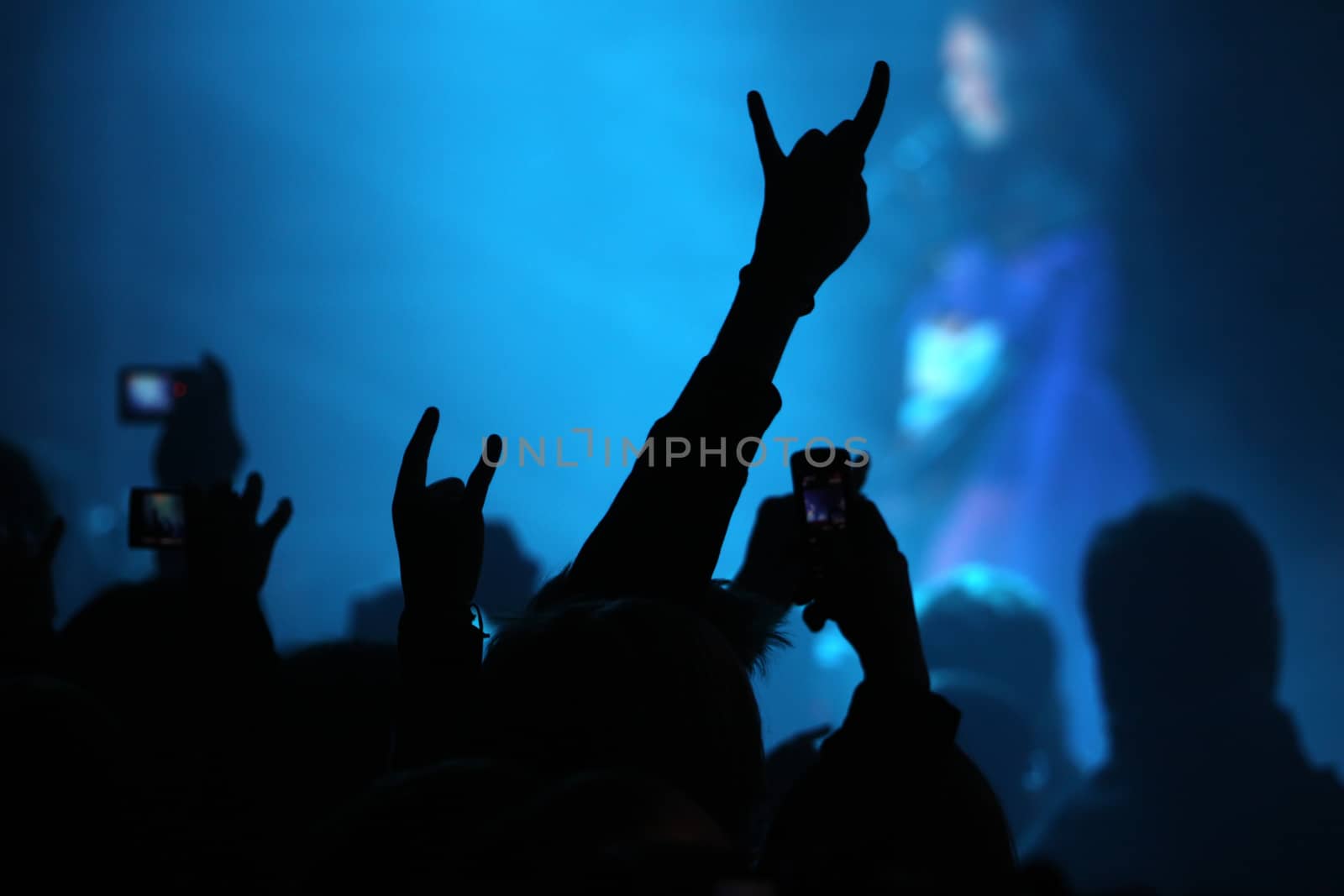 Hand in the air on a concert show