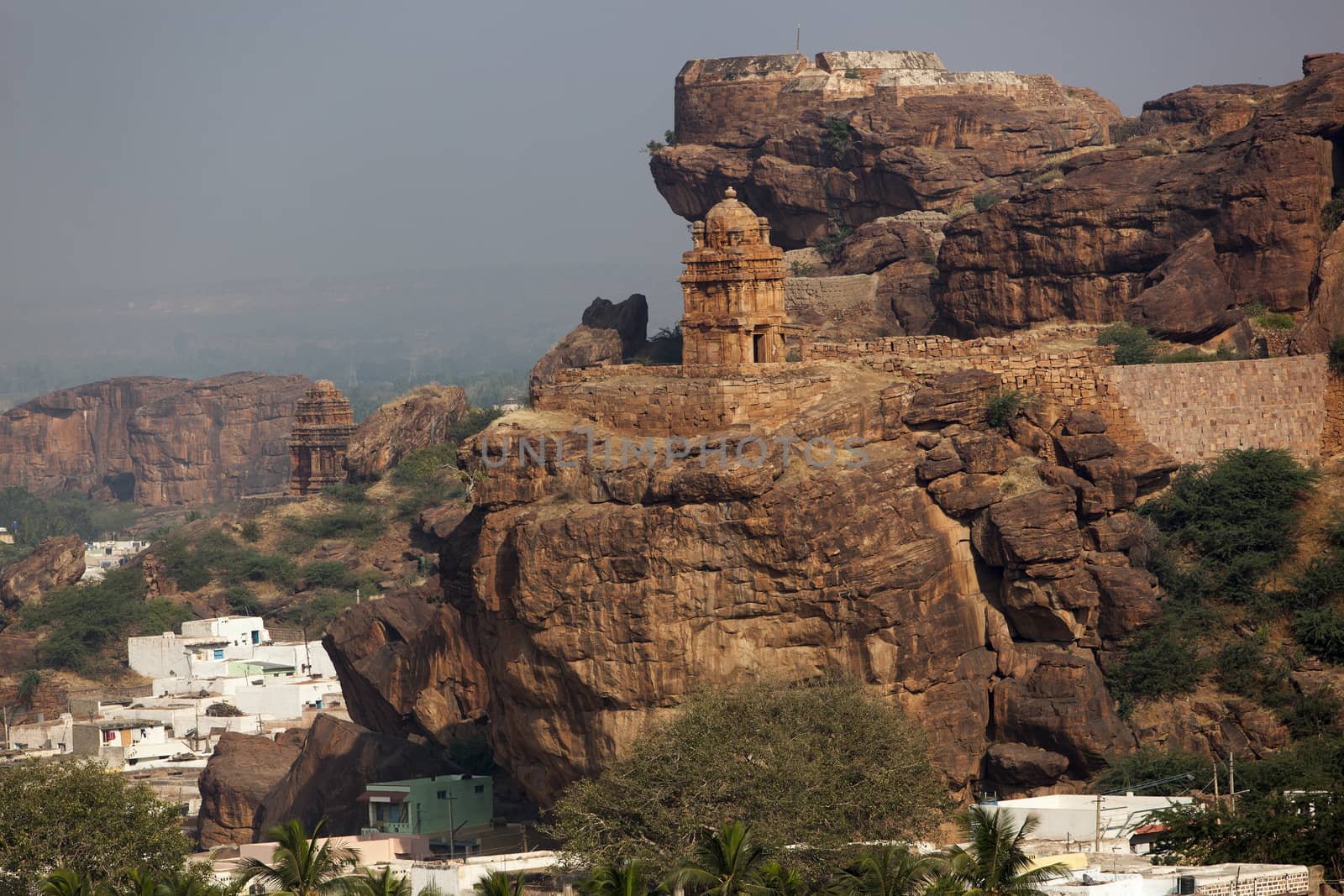 Rock carved temples at Badami, India