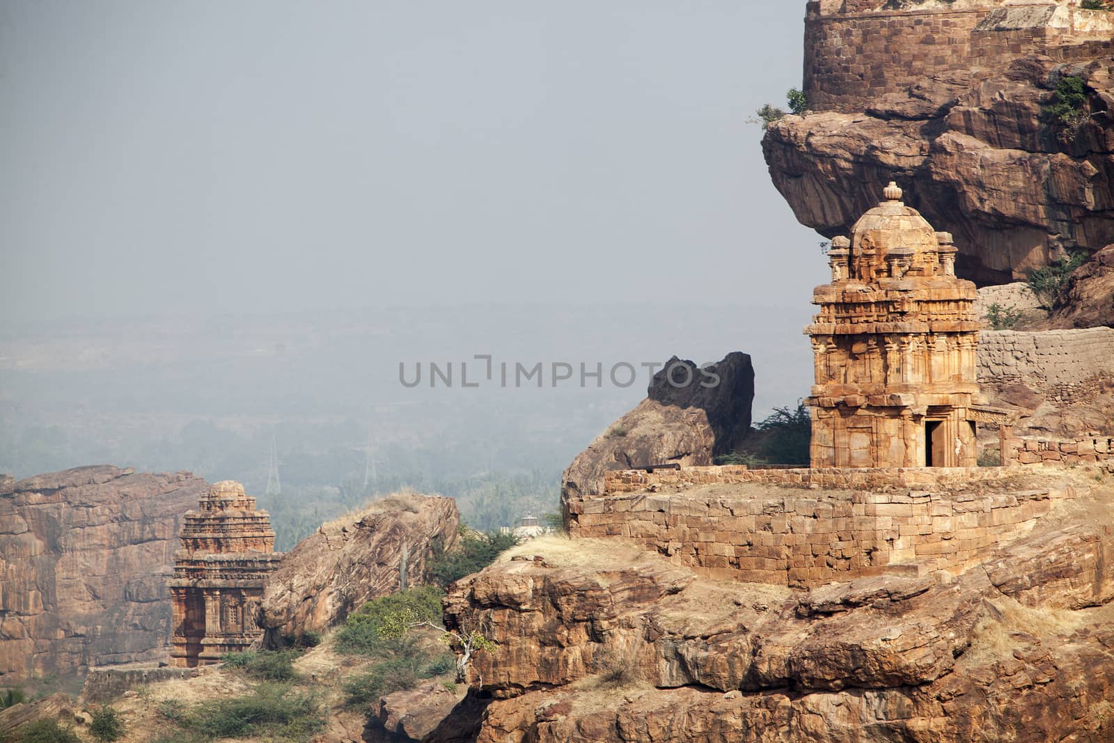 Rock carved temples at Badami, India