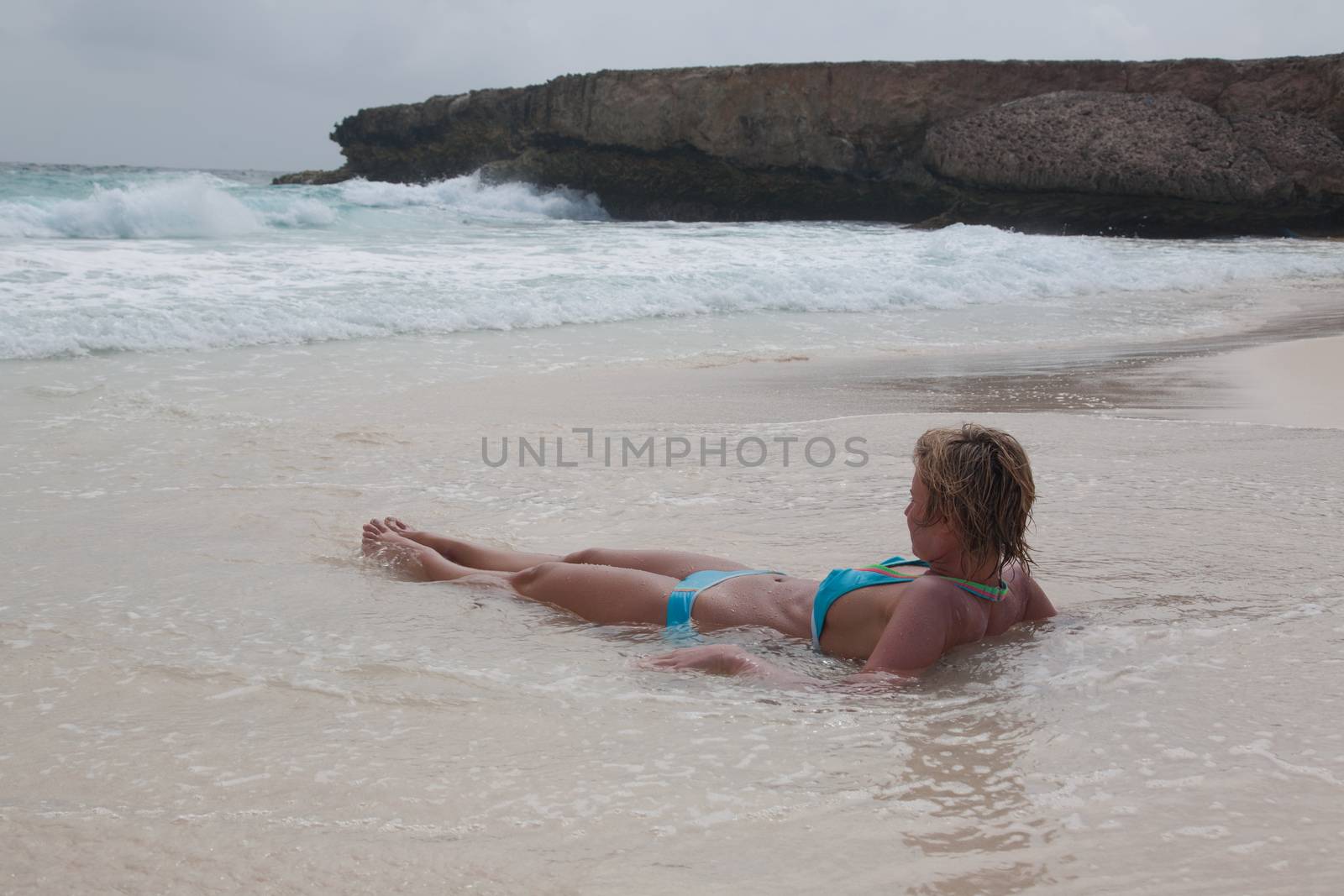 bikini Girl caribbean Sea beach by desant7474