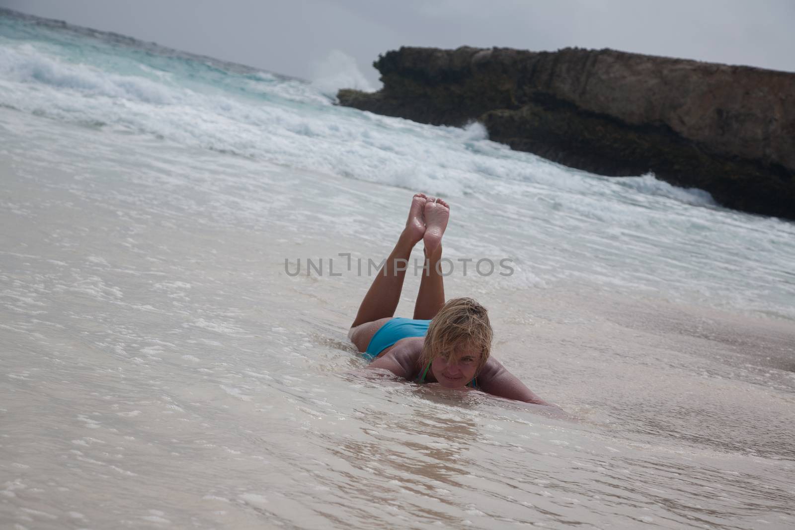 bikini Girl caribbean Sea beach by desant7474