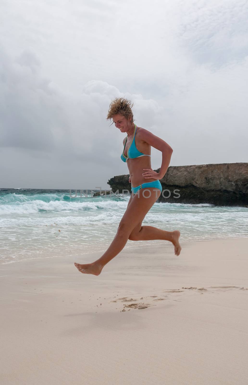 bikini Girl caribbean Sea beach by desant7474