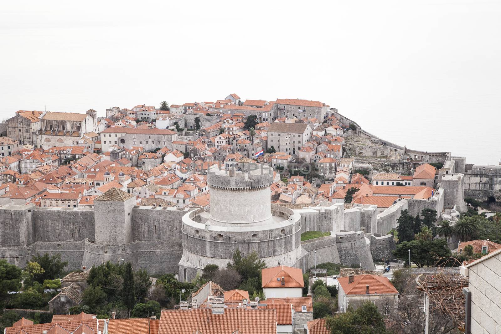 City of Dubrovnik, Croatia. As seen from above.