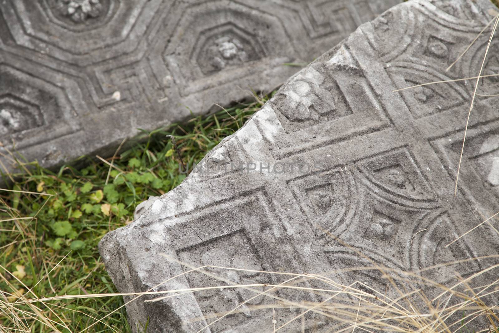 Detail of Roman ruins, near Podgorica, Montenegro.