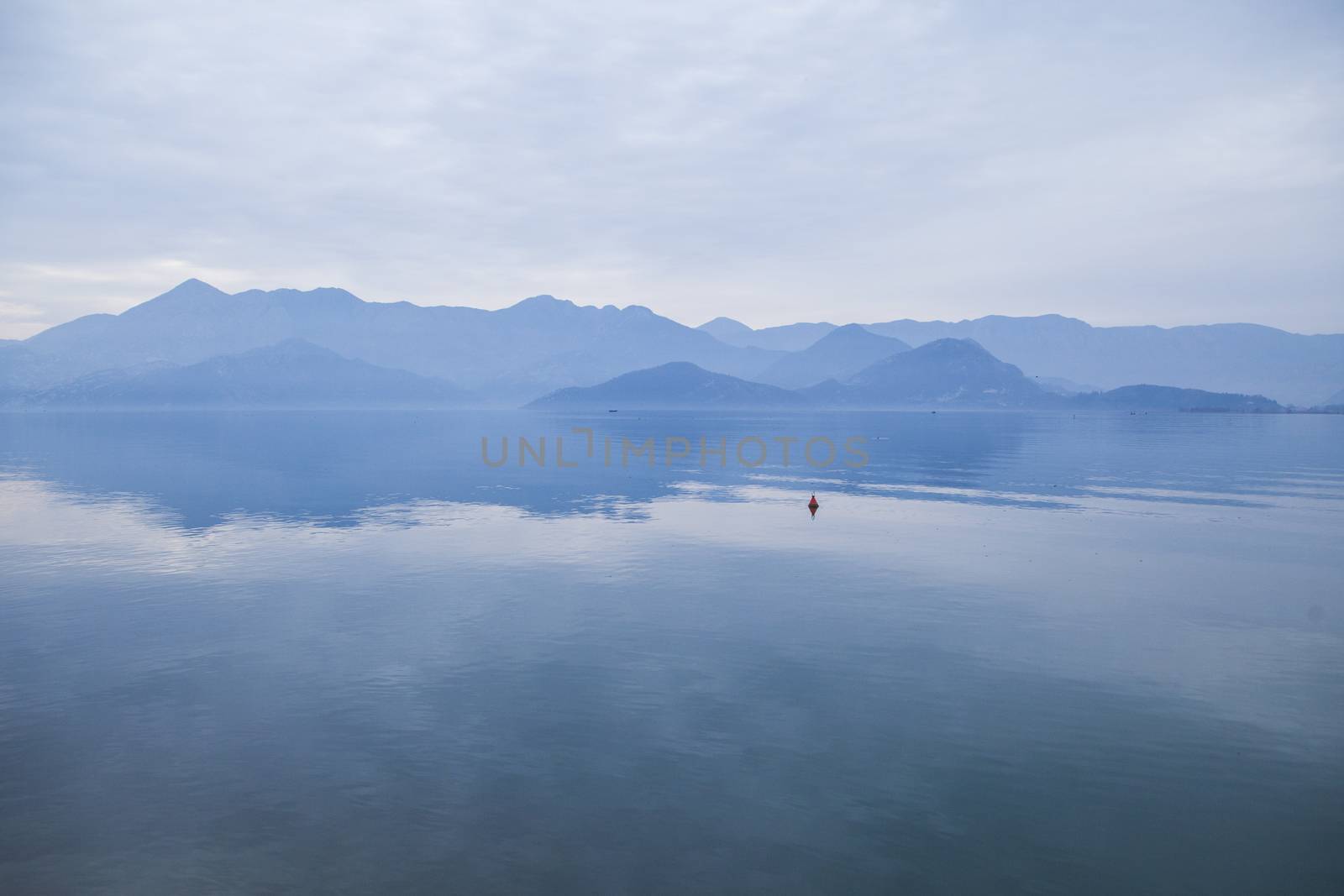 View on Lake Skadar. The biggest lake on Balkan is located in Montenegro and expands in northern Albania.