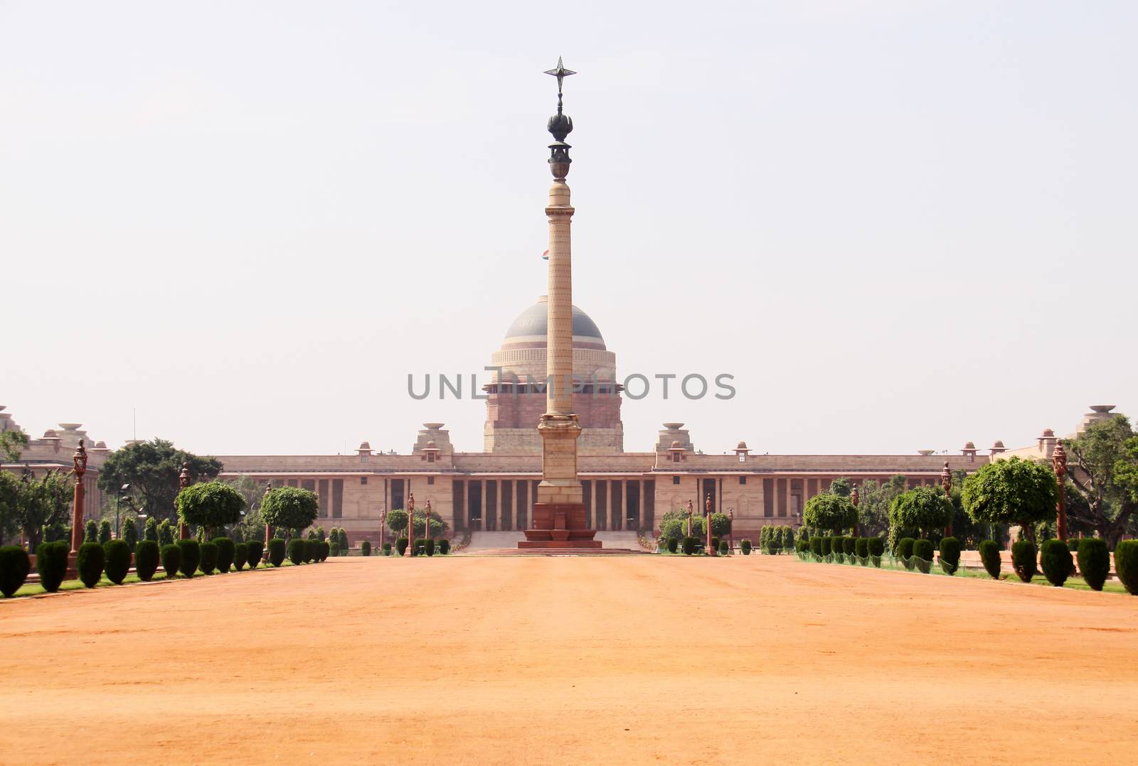 Rashtrapati Bhavan - Indian presidental palace (former Viceroy's House when Indian was under British rule) in New Delhi, India