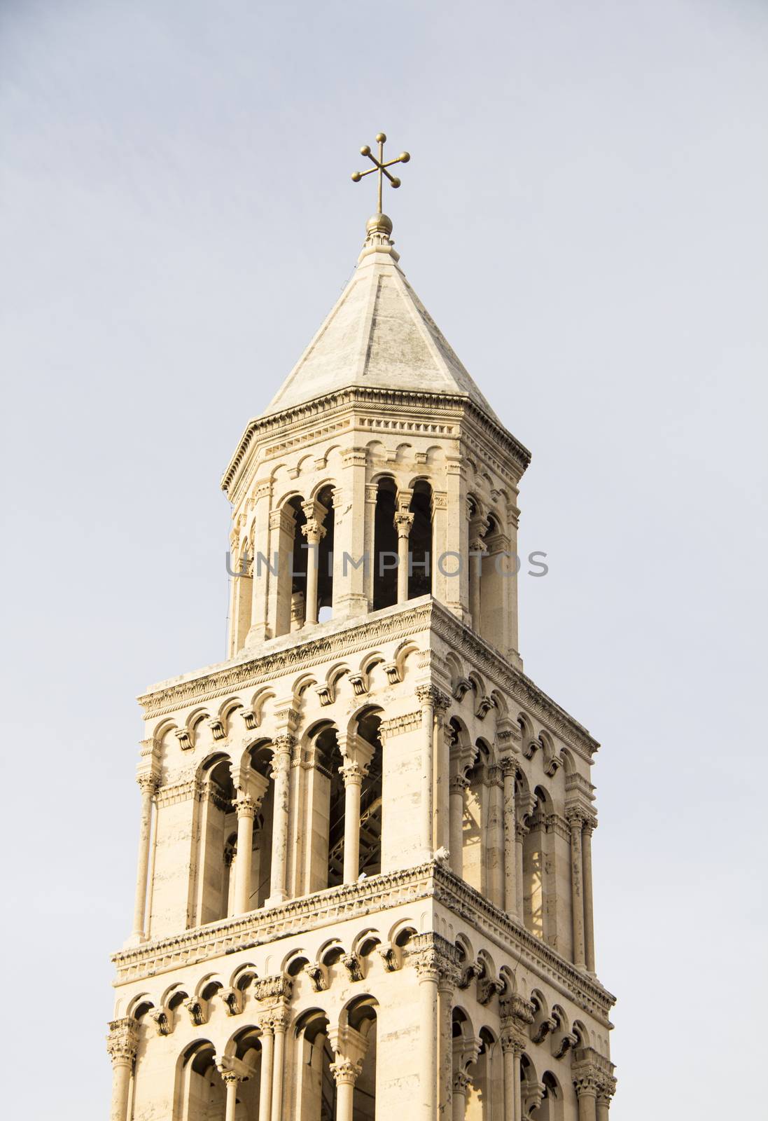 Bell tower of ST. Donatus Church in Zadar, Croatia.