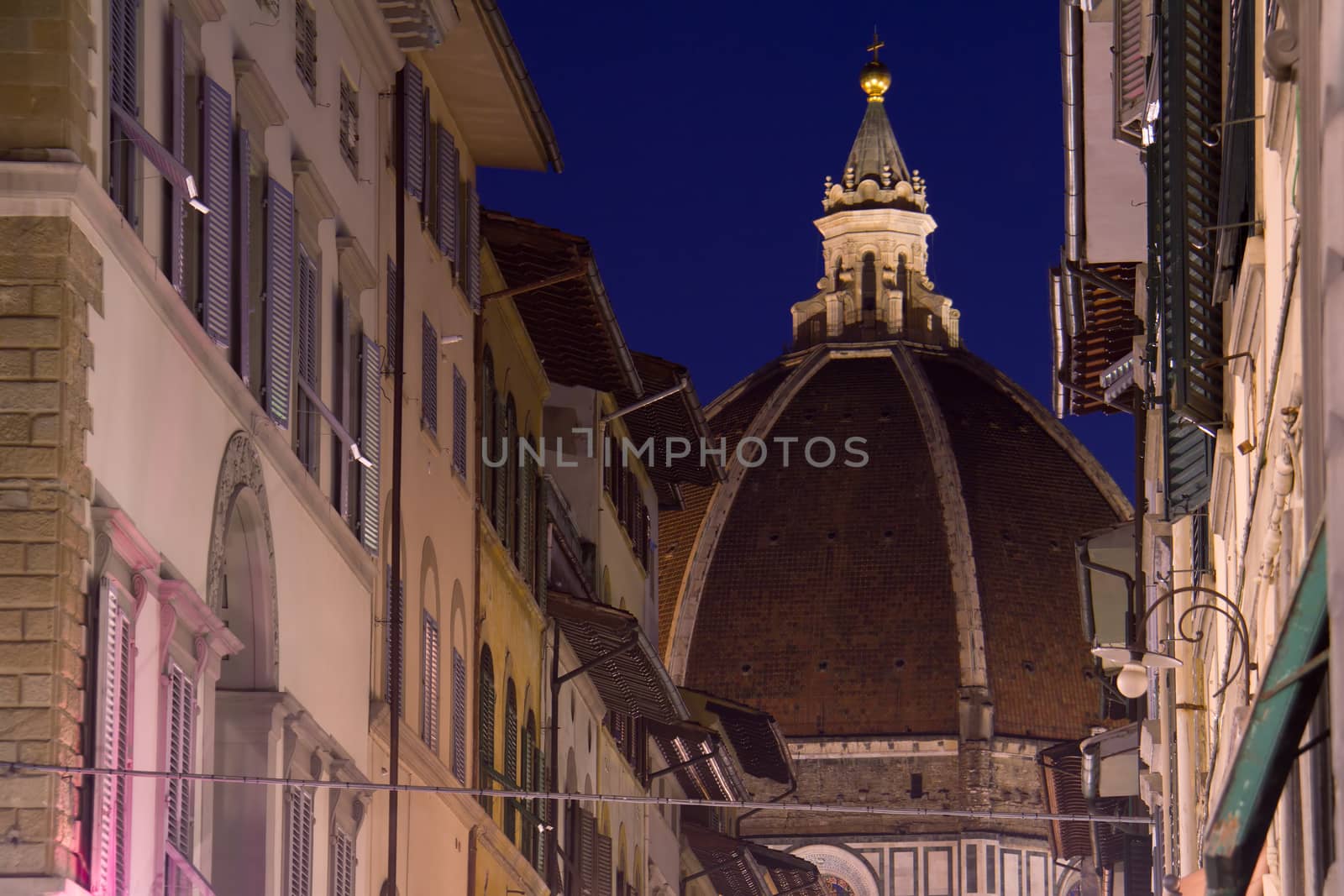 Cathedral in florence at night