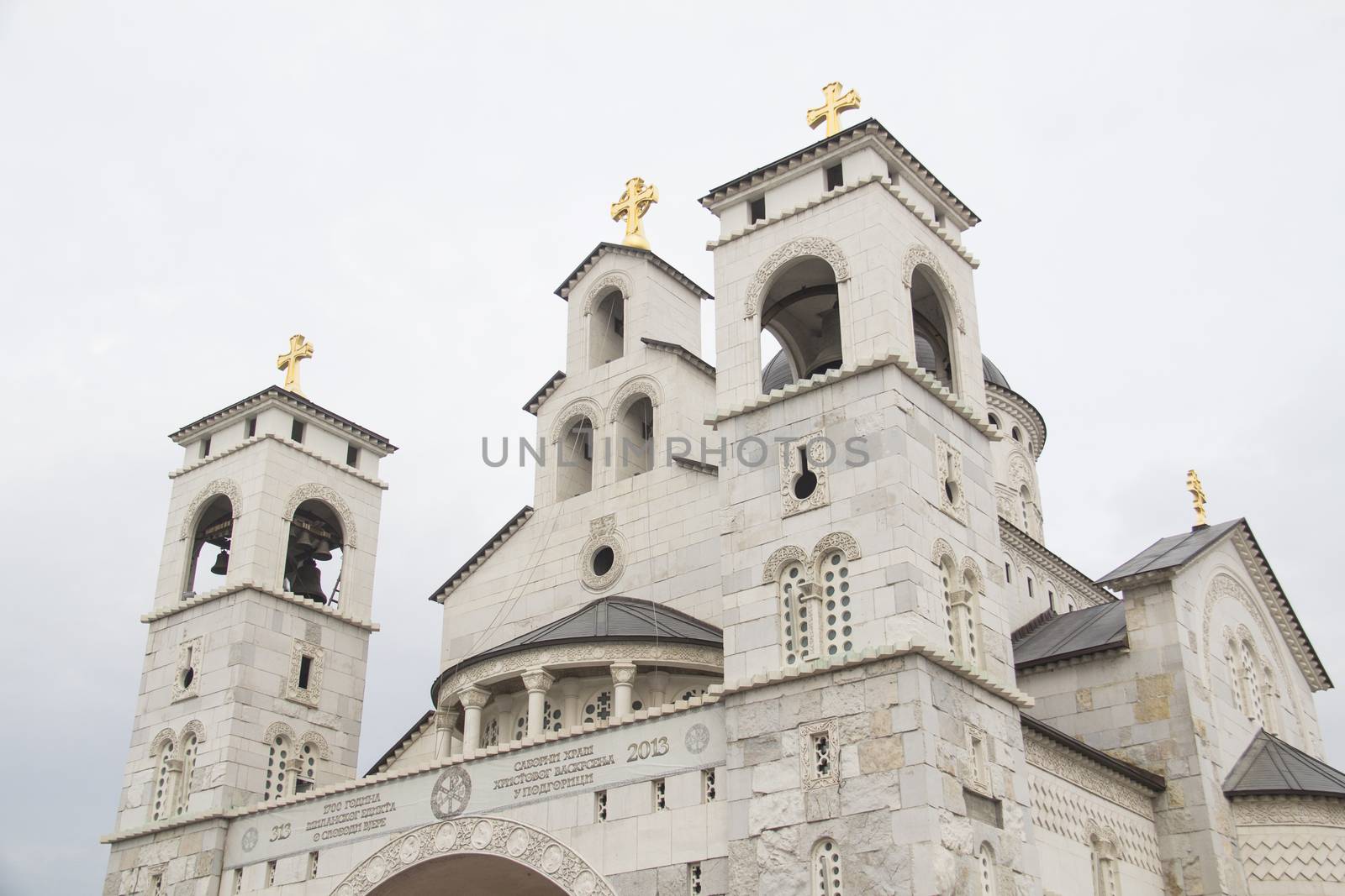 Orthodox Church of resurrection of Christ in Podgorica, Montenegro.