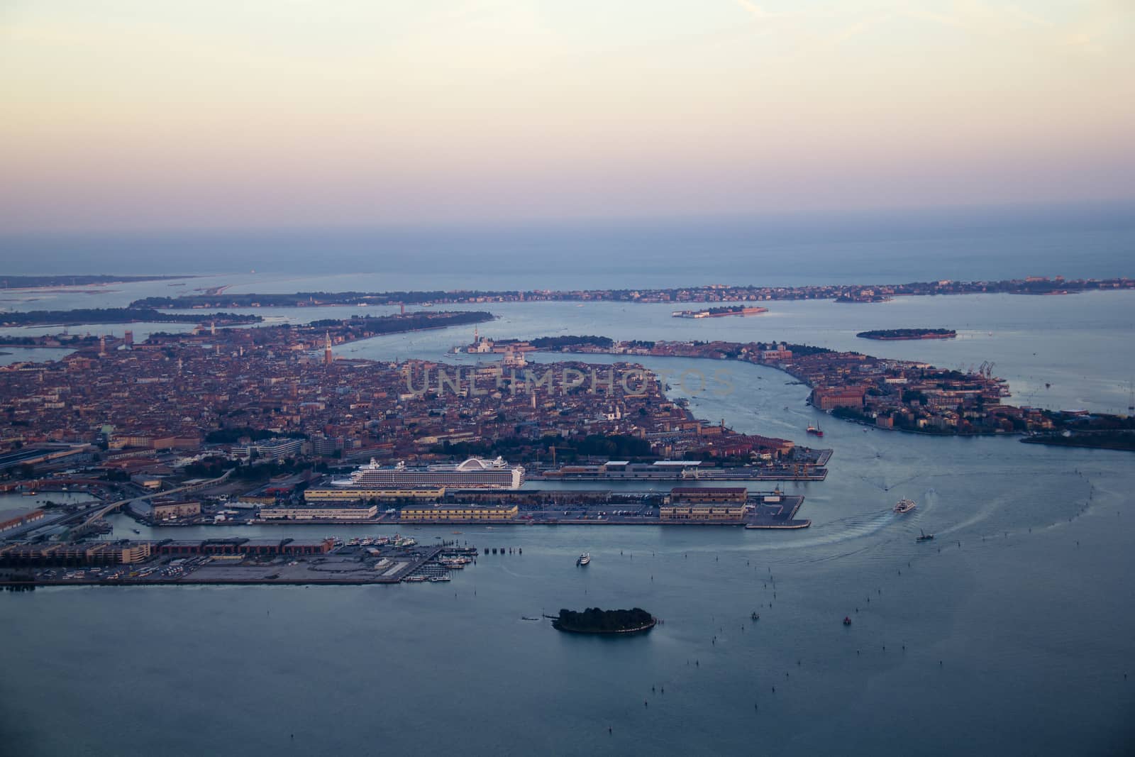 Venice at sunset time