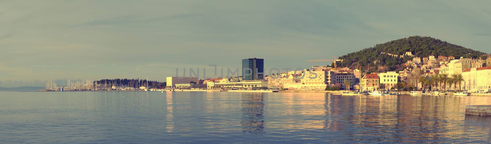 Croatian coastal city Split in Dalmatia on Adriatic coastline.