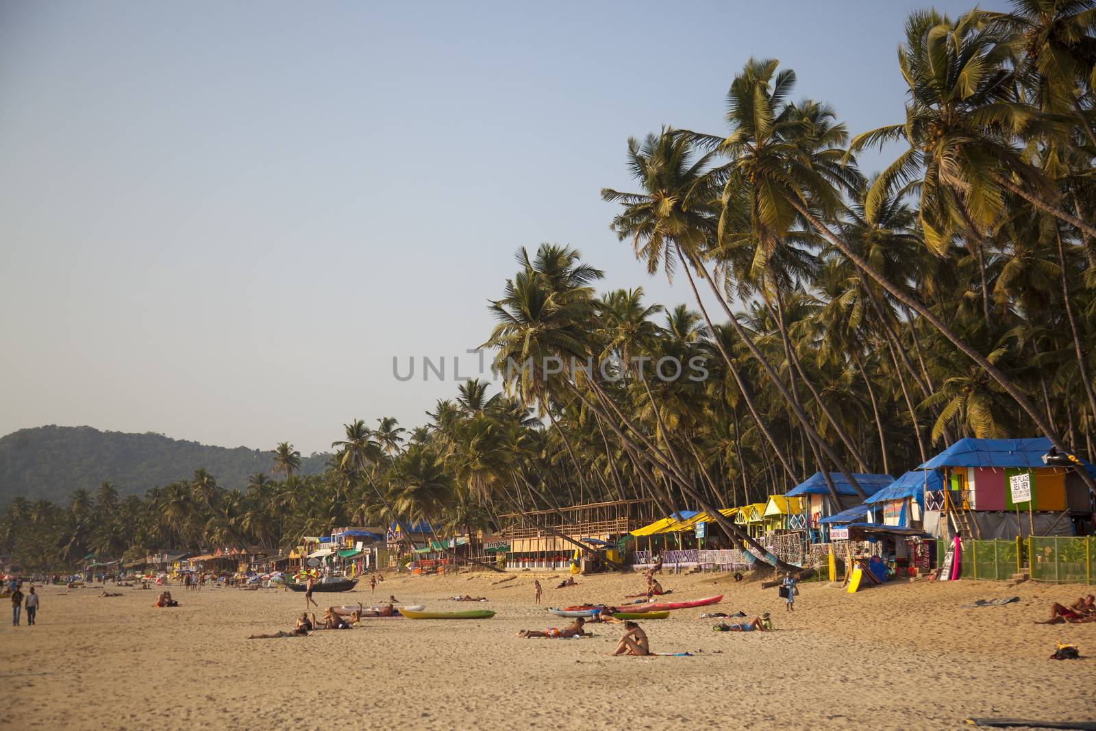 Colourful beach in Palolem