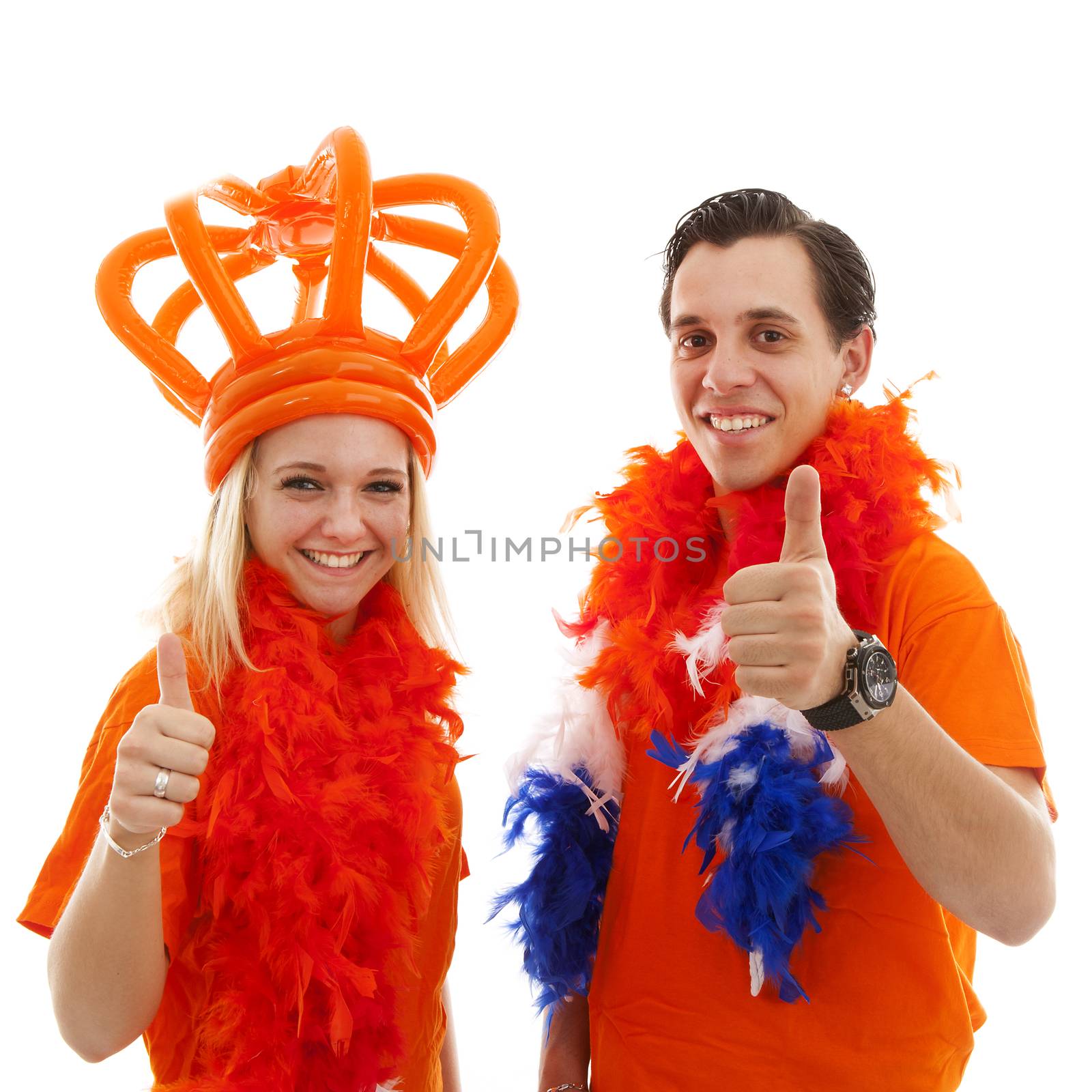 Couple of Dutch soccer supporters by sannie32