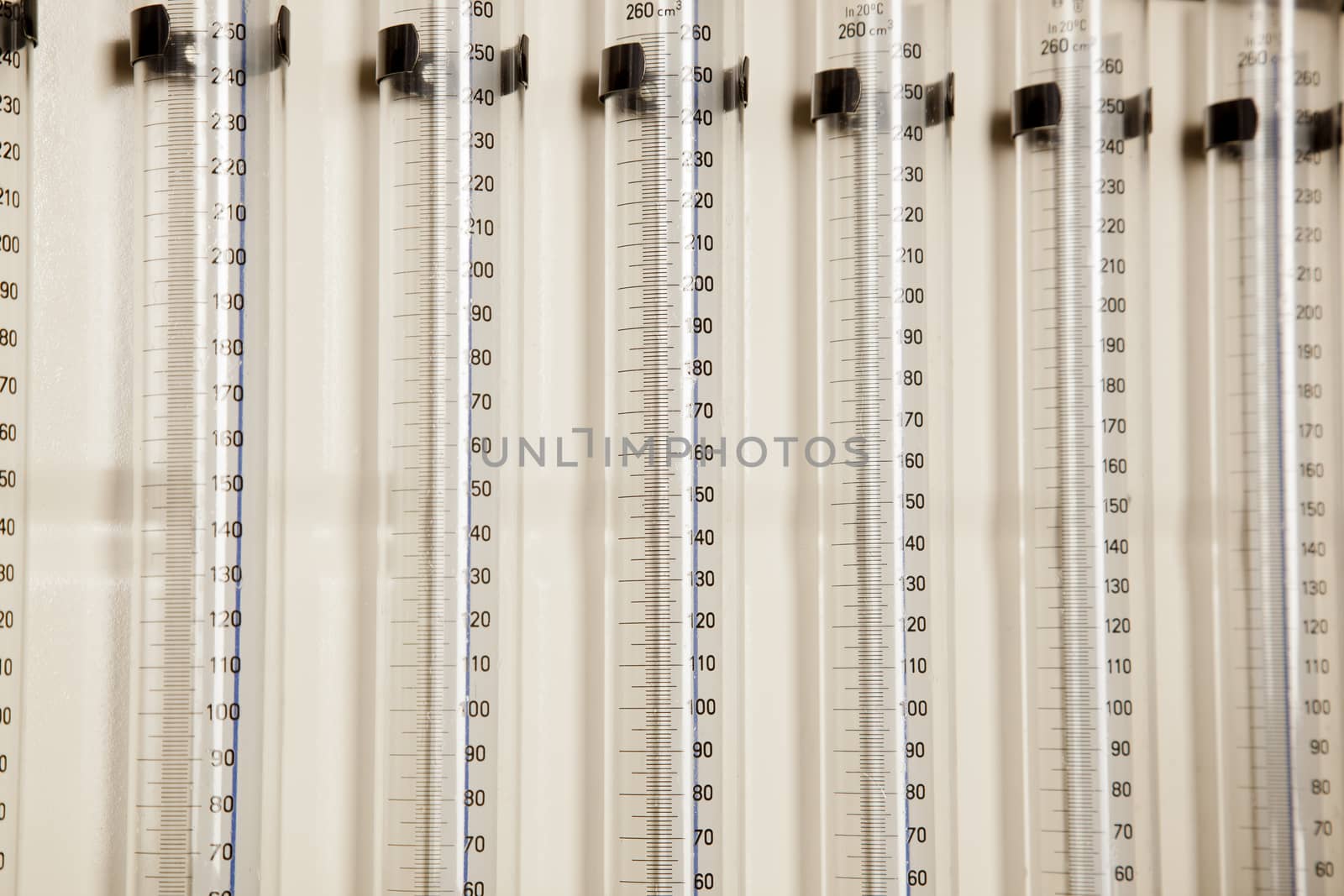 Detail of a measuring device on a machine