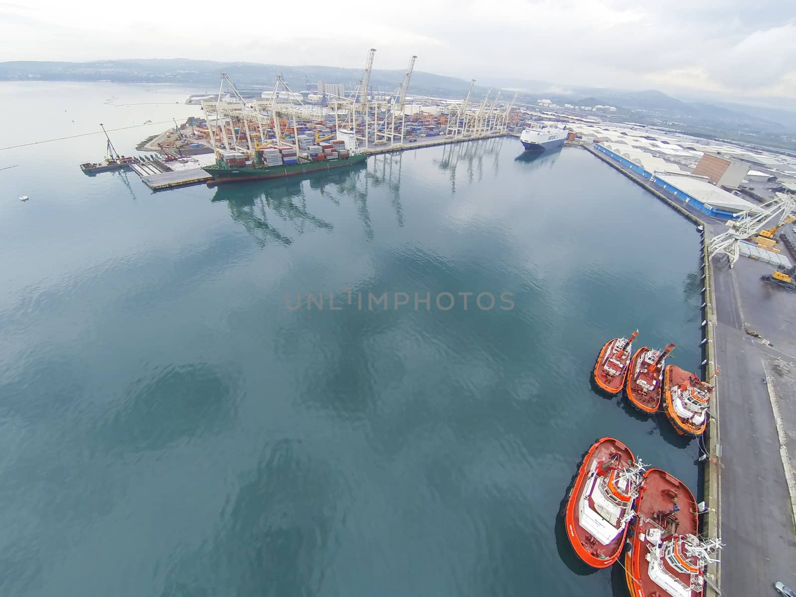 Aerial view on Koper port by Aarstudio