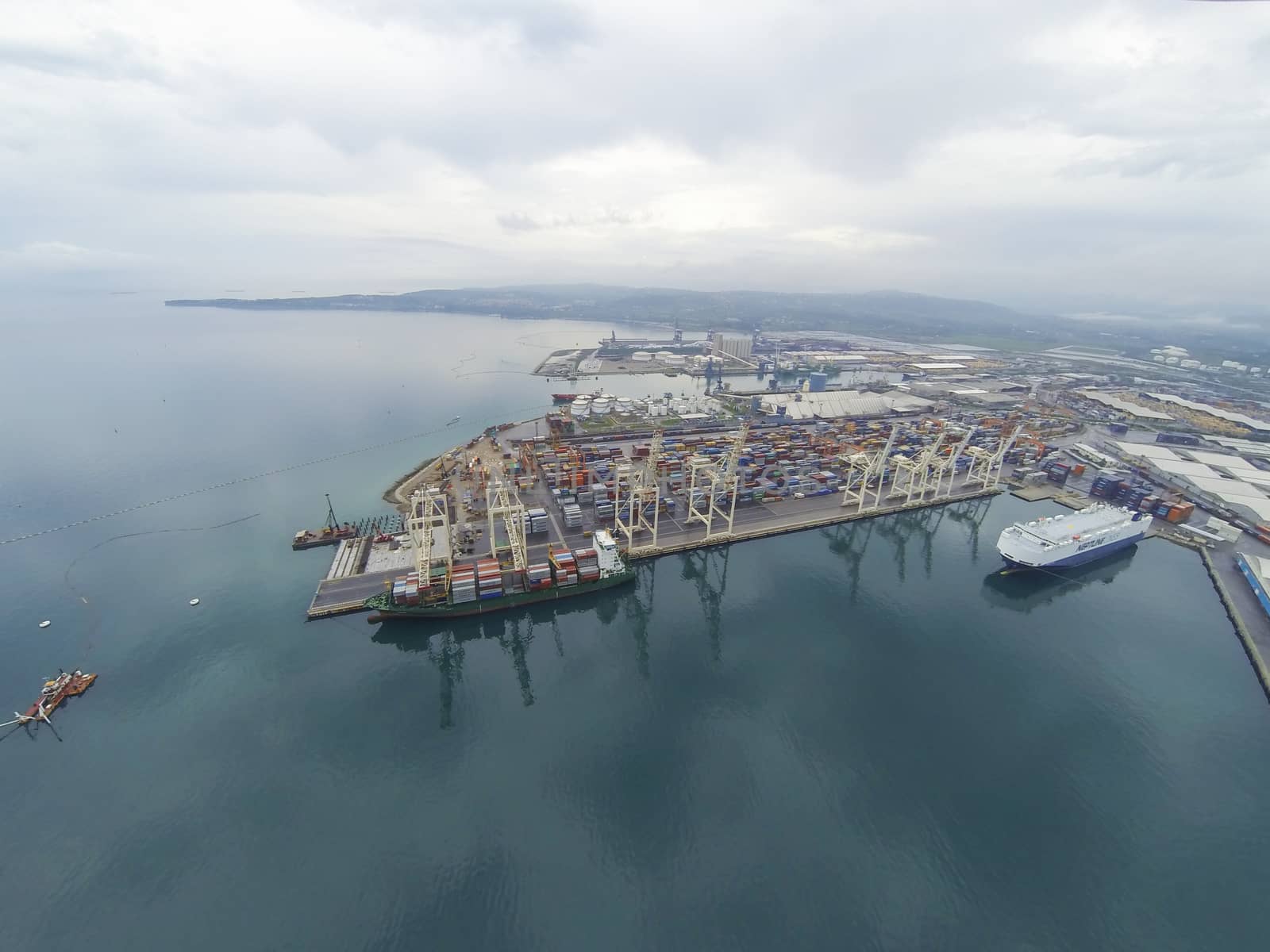 Aerial view on Koper port by Aarstudio