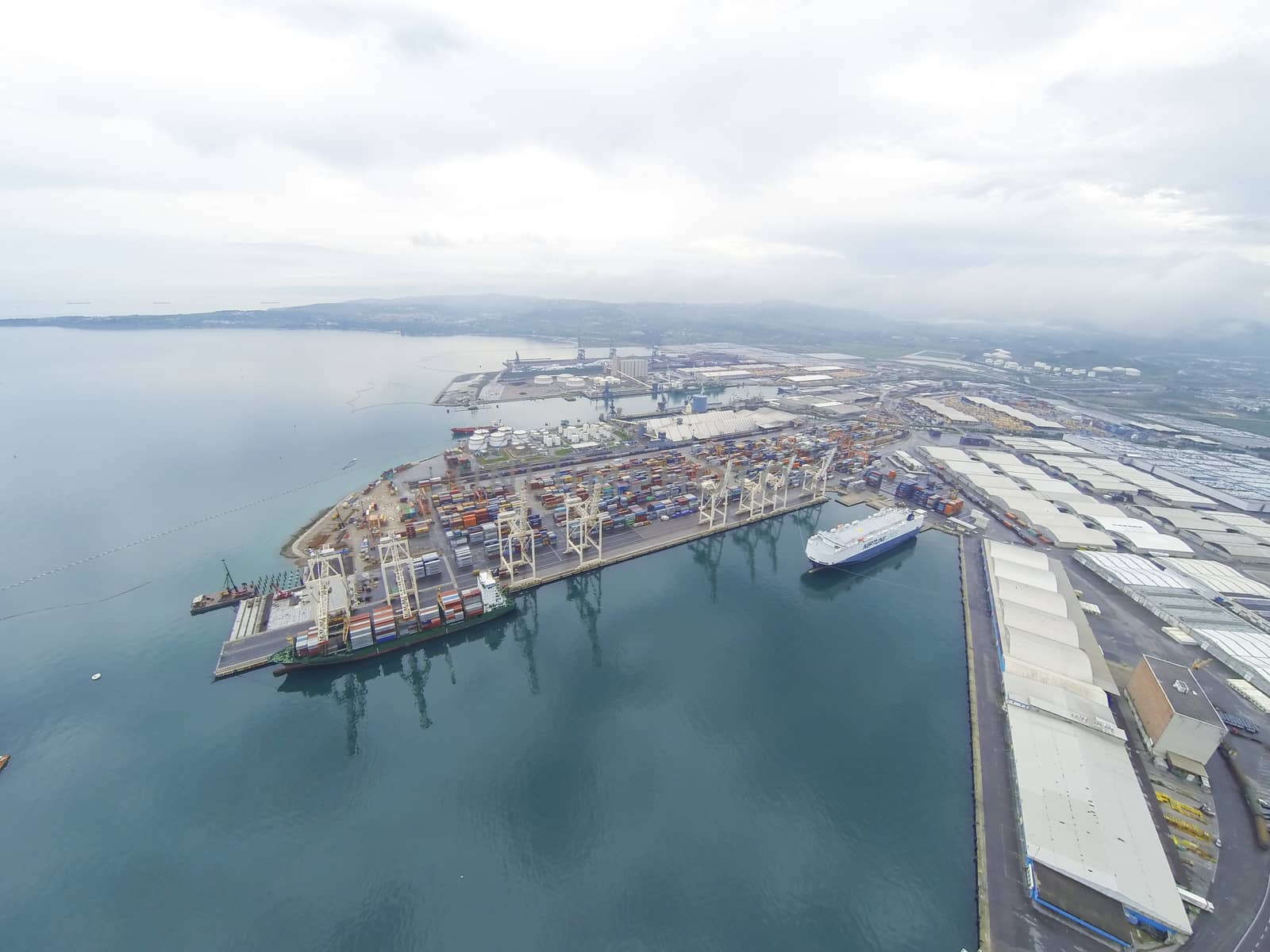 Aerial view on Koper port by Aarstudio