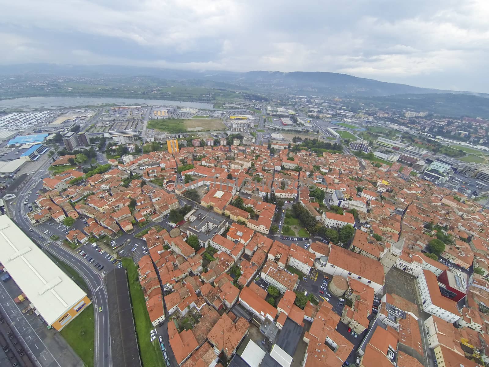 Aerial view on Koper in Slovenia.