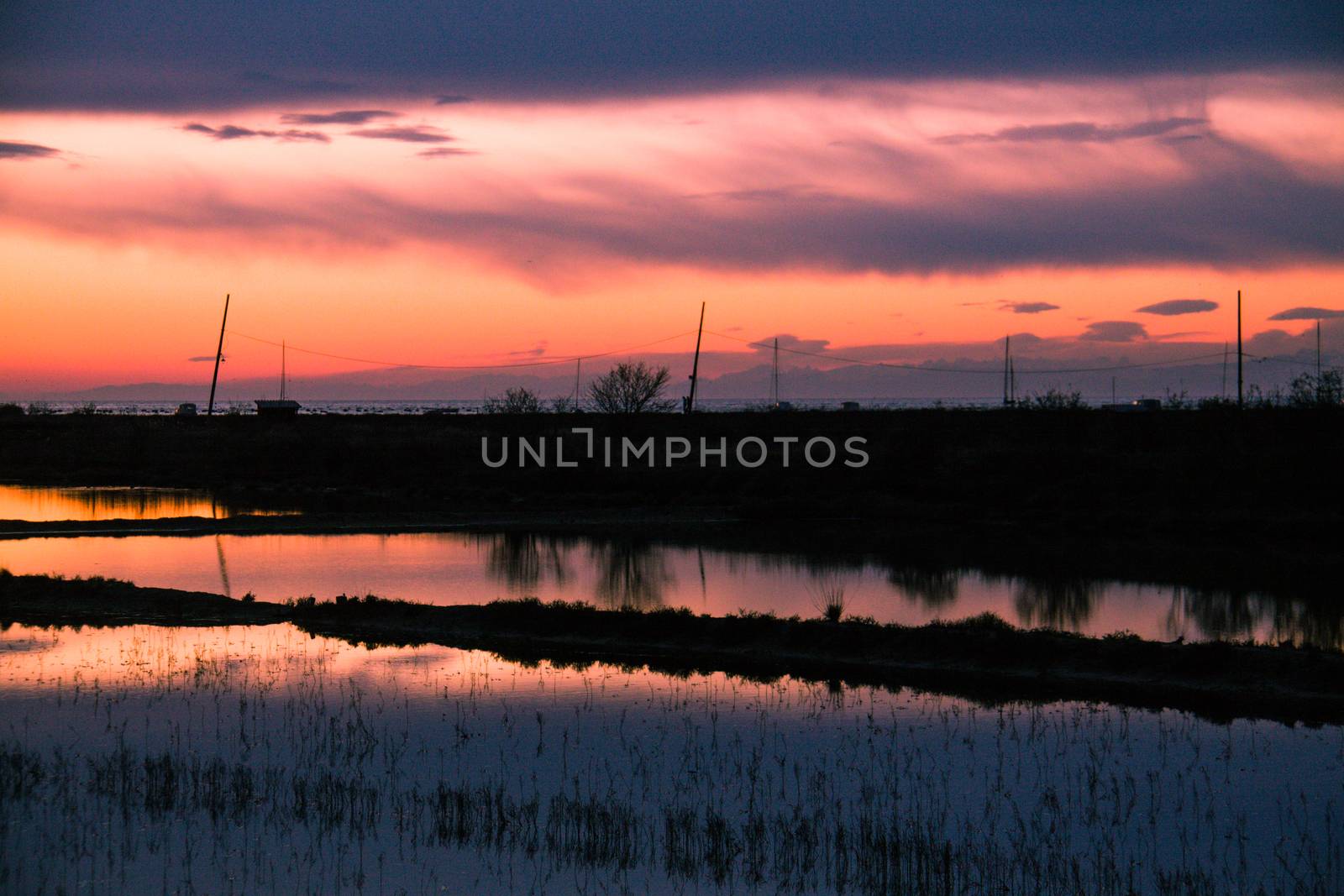 Sunset on saltpans by Aarstudio