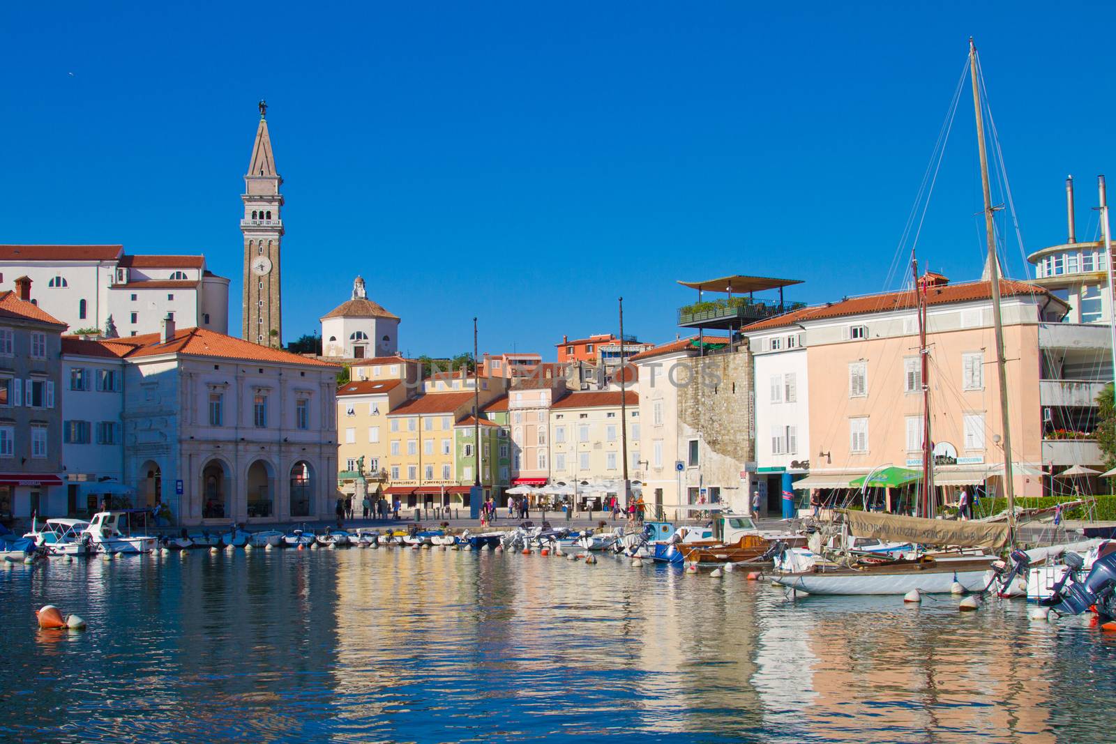 Harbour of Piran in Slovenia