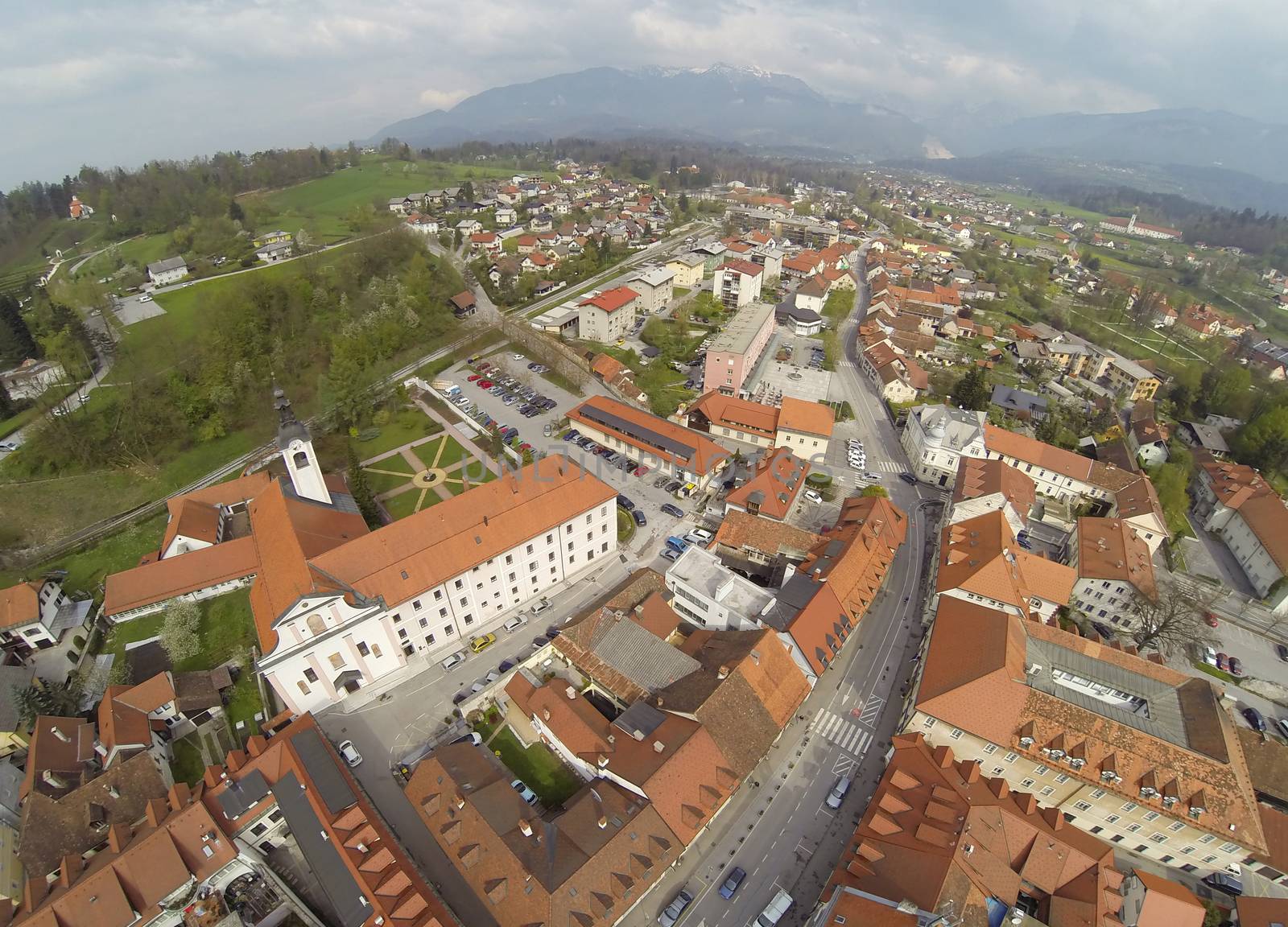 Aerial view on Kamnik in Slovenia by Aarstudio