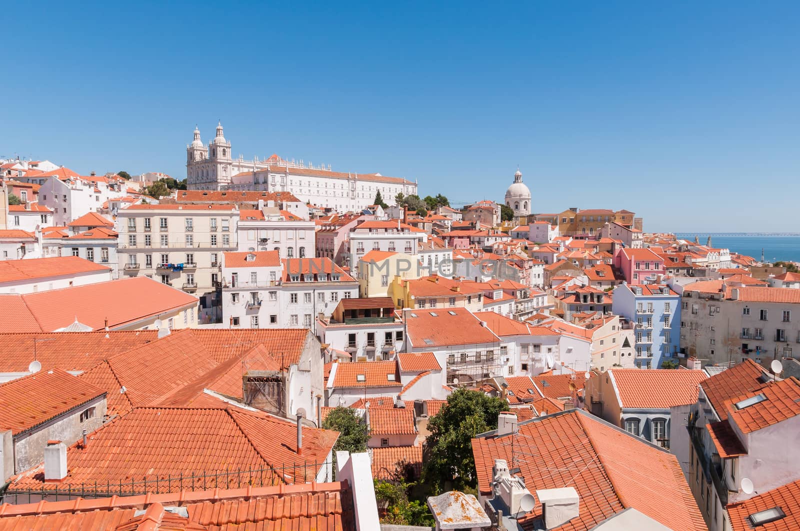 View of the Alfama district in Lisbon, Portugal