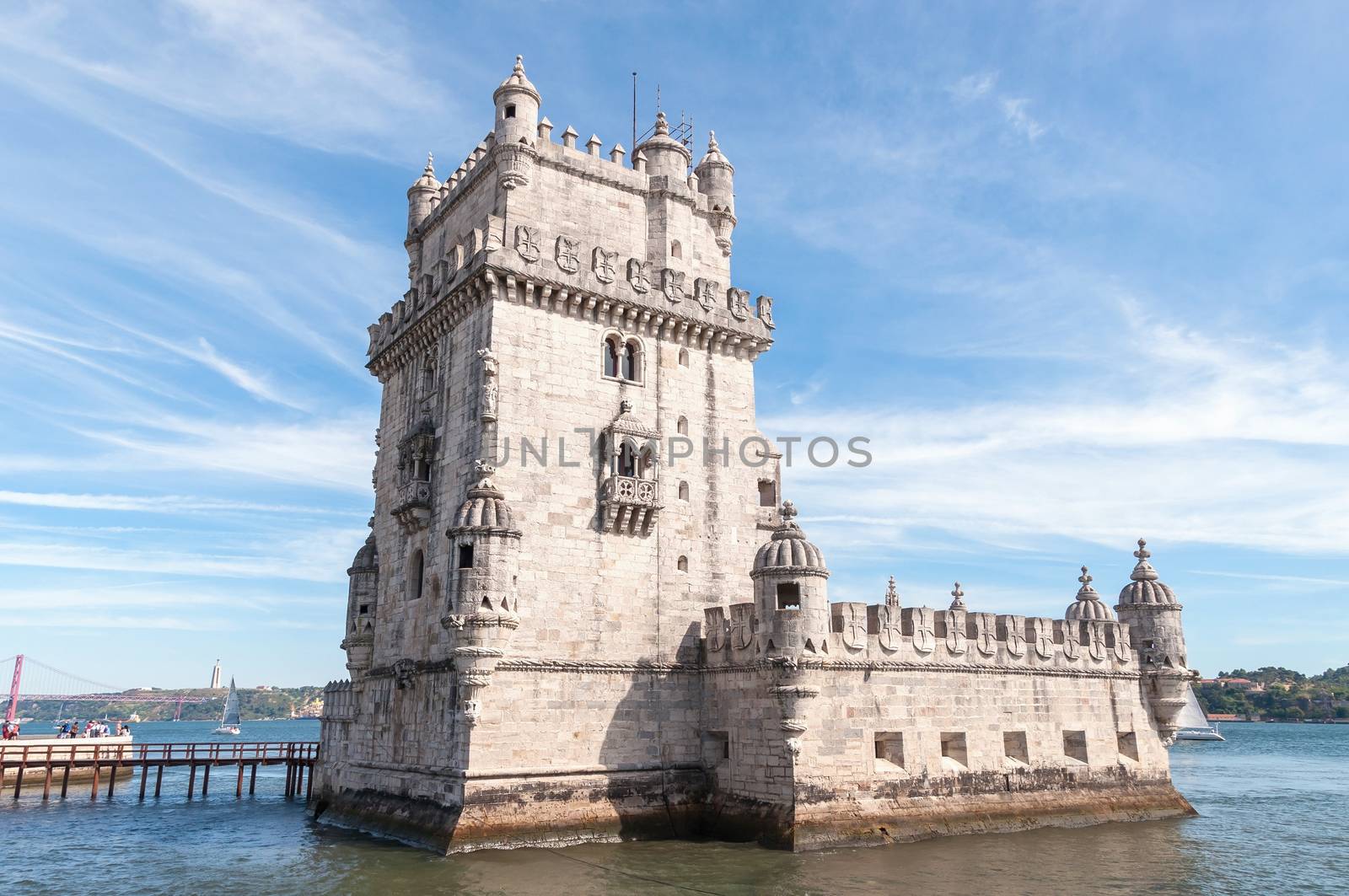 Tower of Belem on the bank of the Tagus River