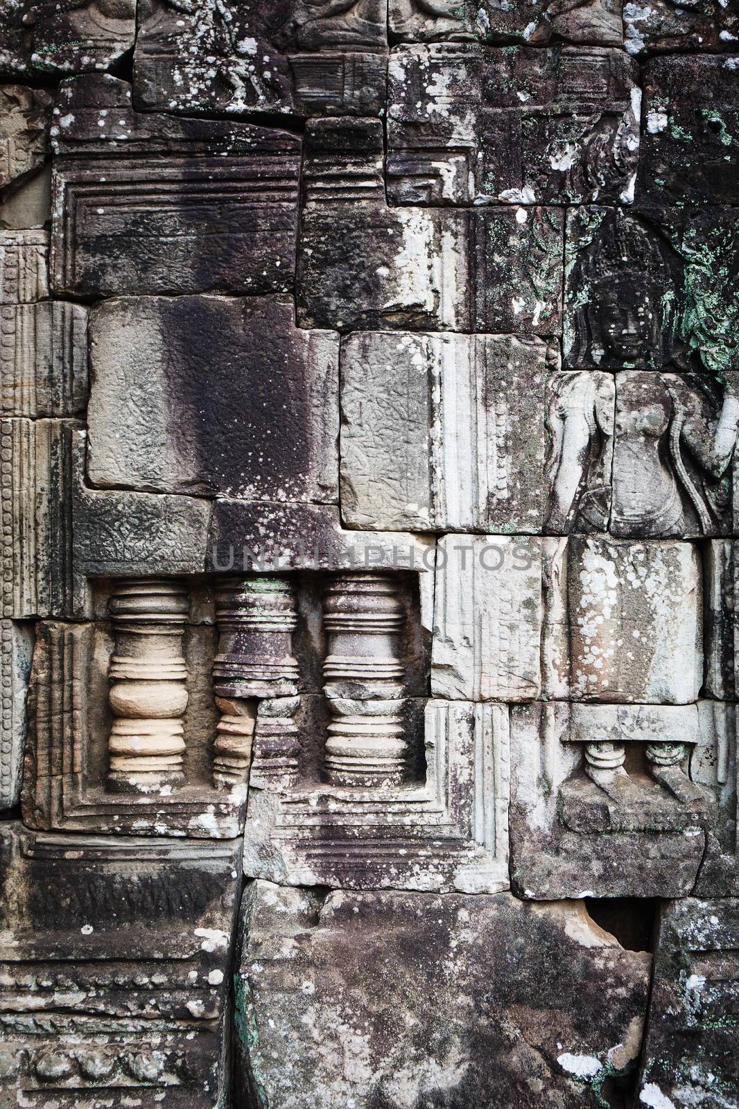 Cambodian temple ruins by gorov108
