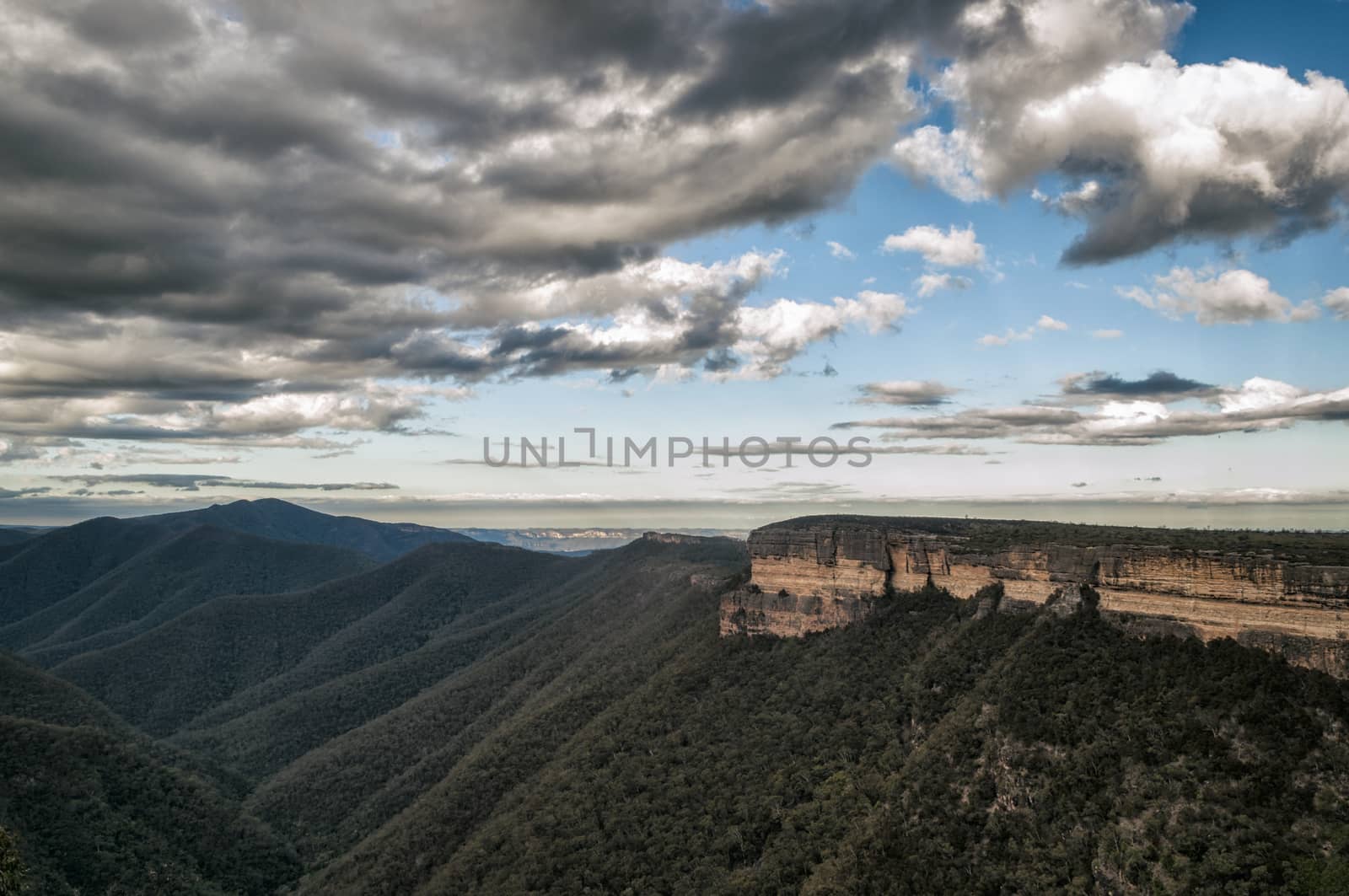 Landscape in the Blue Mountains, New Wales, Australia