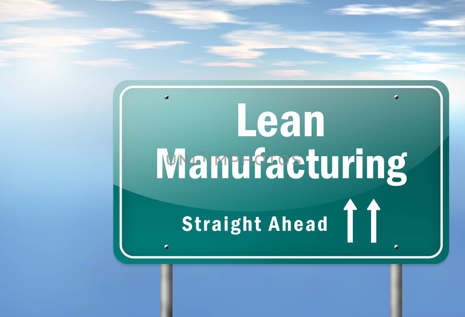 Highway Signpost "Lean Manufacturing" by mindscanner