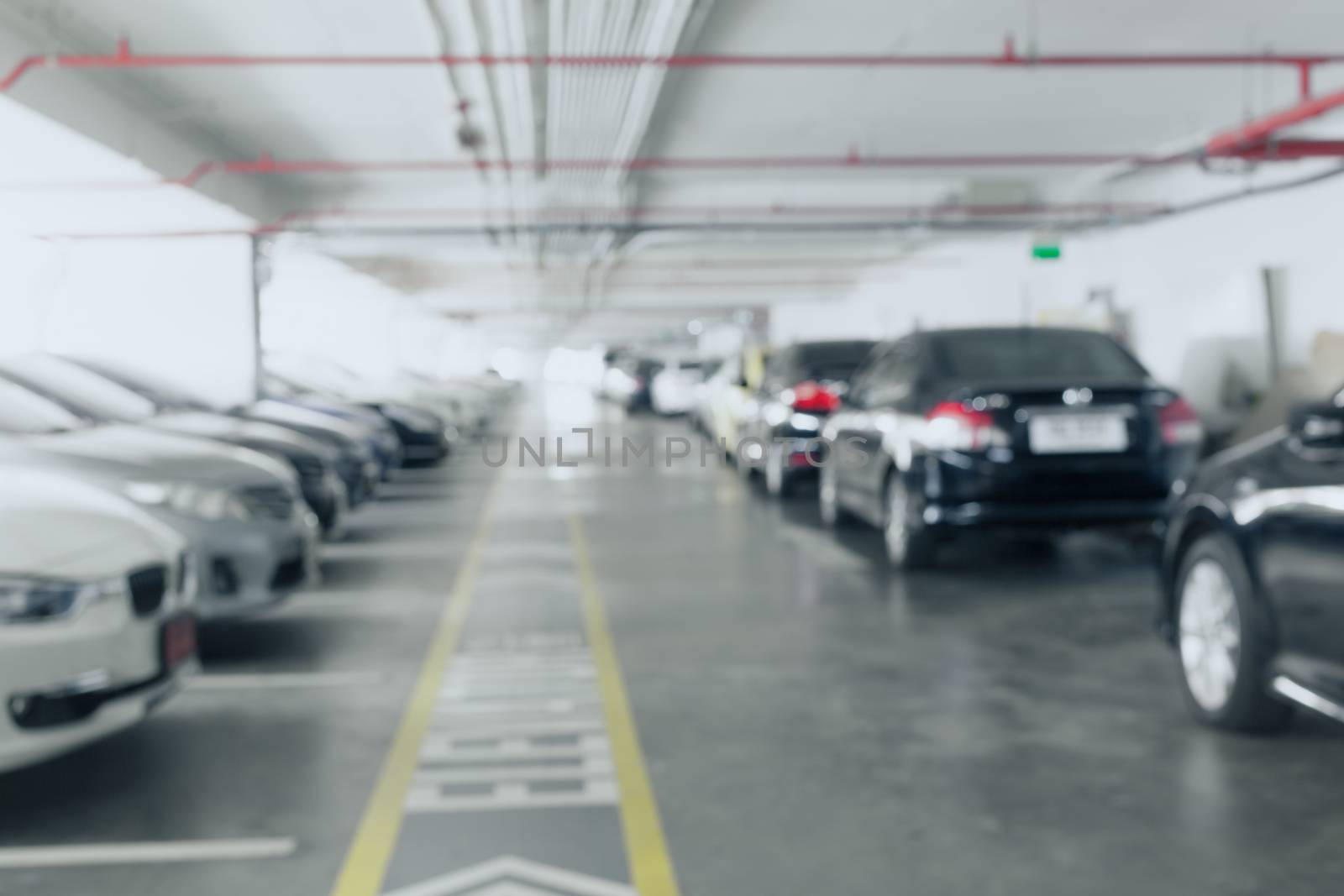 Abstract background of car parking, shallow depth of focus
