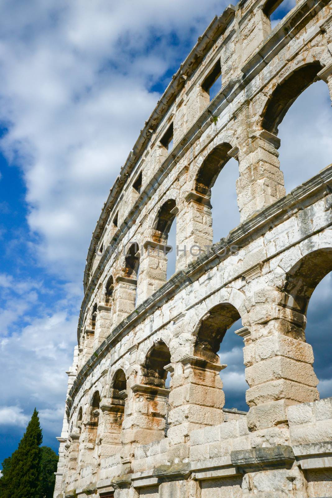 Ancient amphitheater in Pula Croatia by vlaru