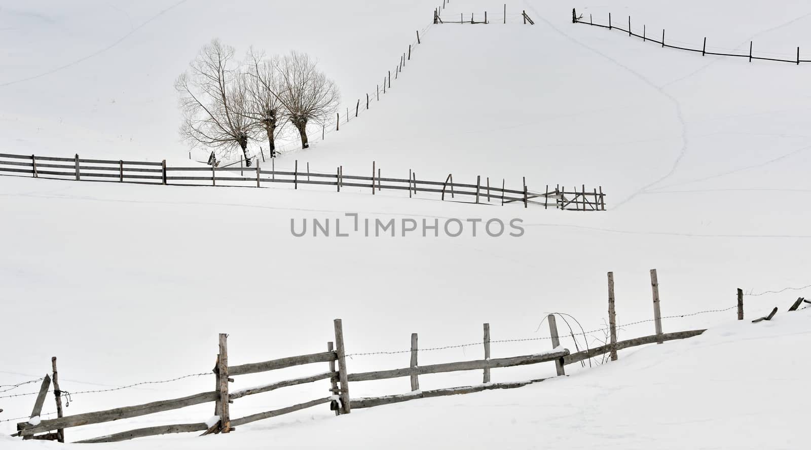 Winter scenery  in romanian mountains