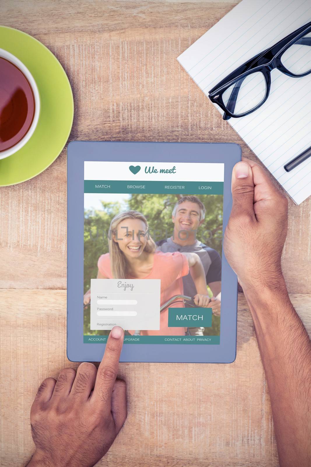 Composite image of online dating app by Wavebreakmedia